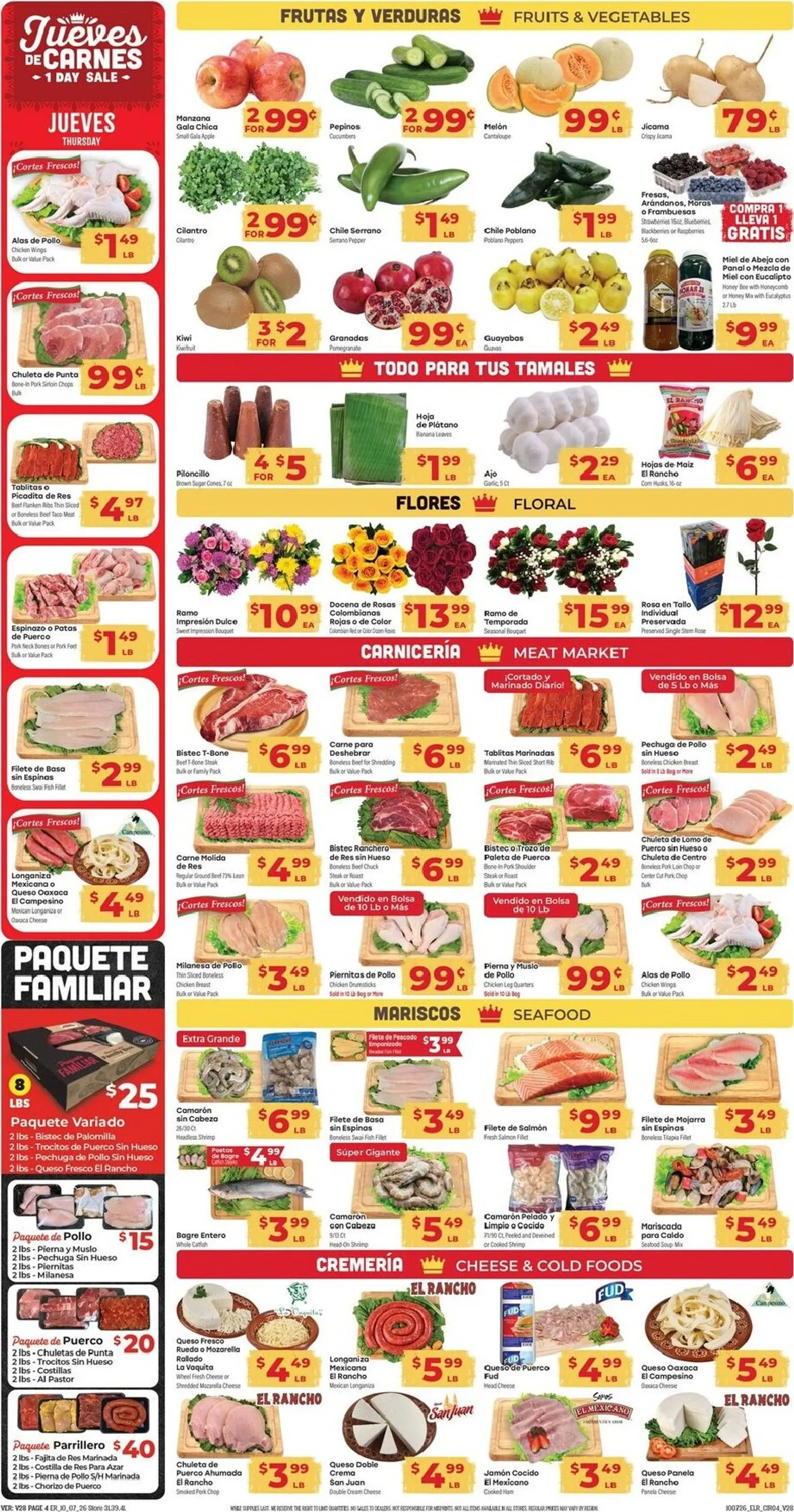 Weekly promotion SUPERMERCADO EL RANCHO spanning from October 7 to October 13 2026 - Page 4 for Catalogue 365