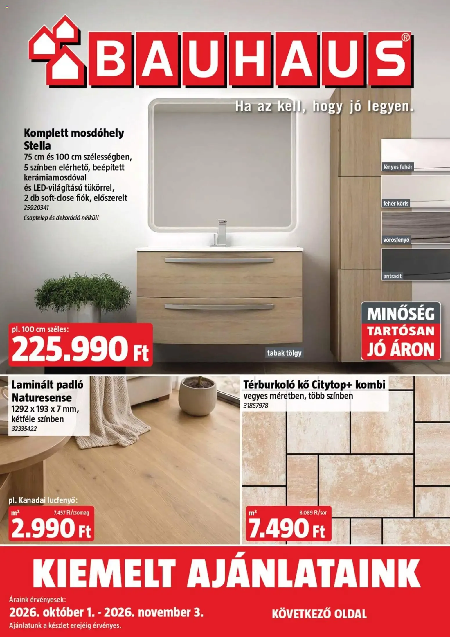 Katalógus Bauhaus akciós újság - 2026.10.01. -tól/töl > akció, lapozható szórólap 🛍️ október 1.-tól november 3.-ig 2026. - Oldal 1