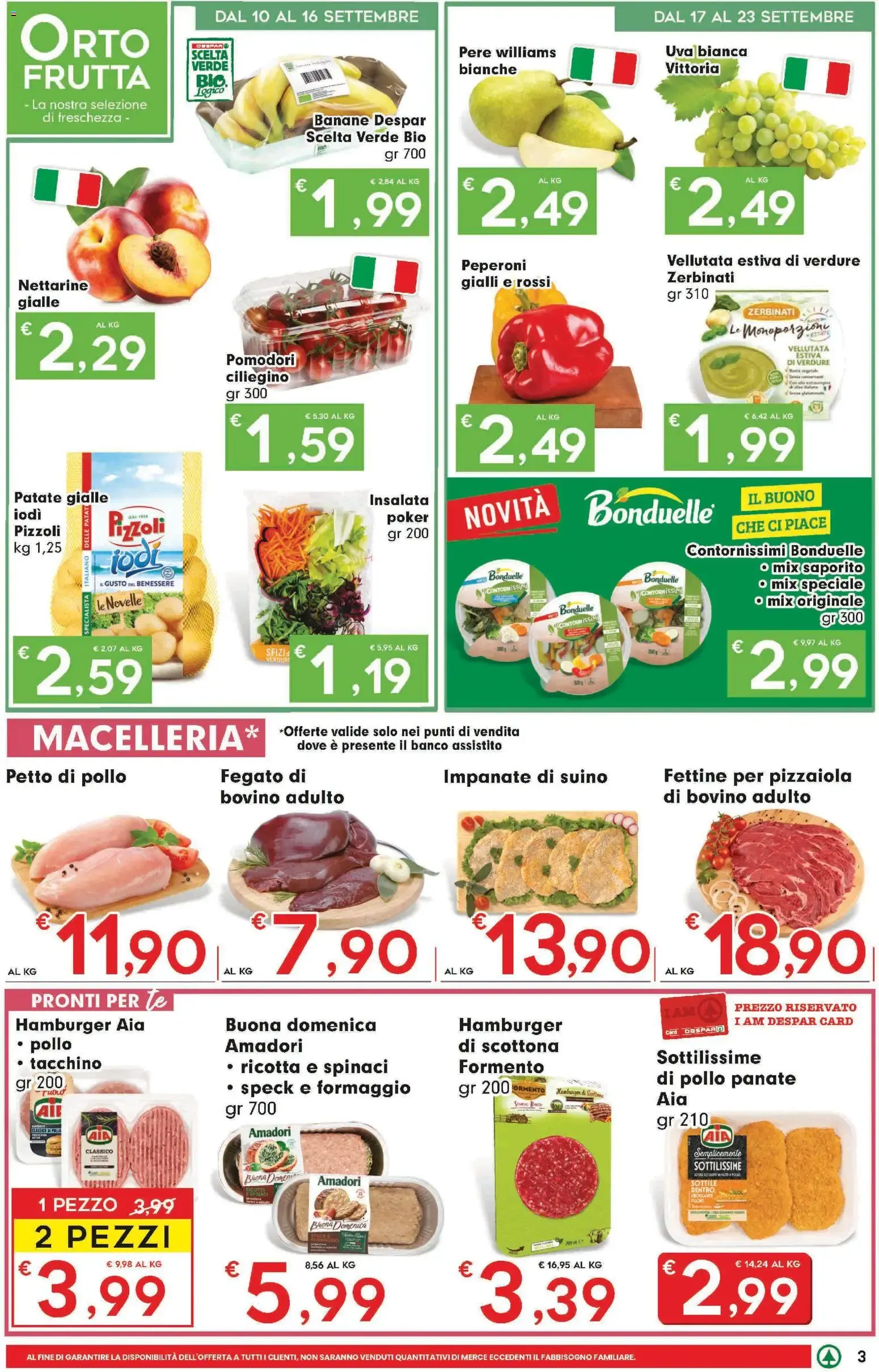 Nuovo Despar volantino Nord Ovest dal 10/09/2026 > offerte anteprima 🛍️ da 10 settembre a 23 settembre di 2026 - Pagina del volantino 3