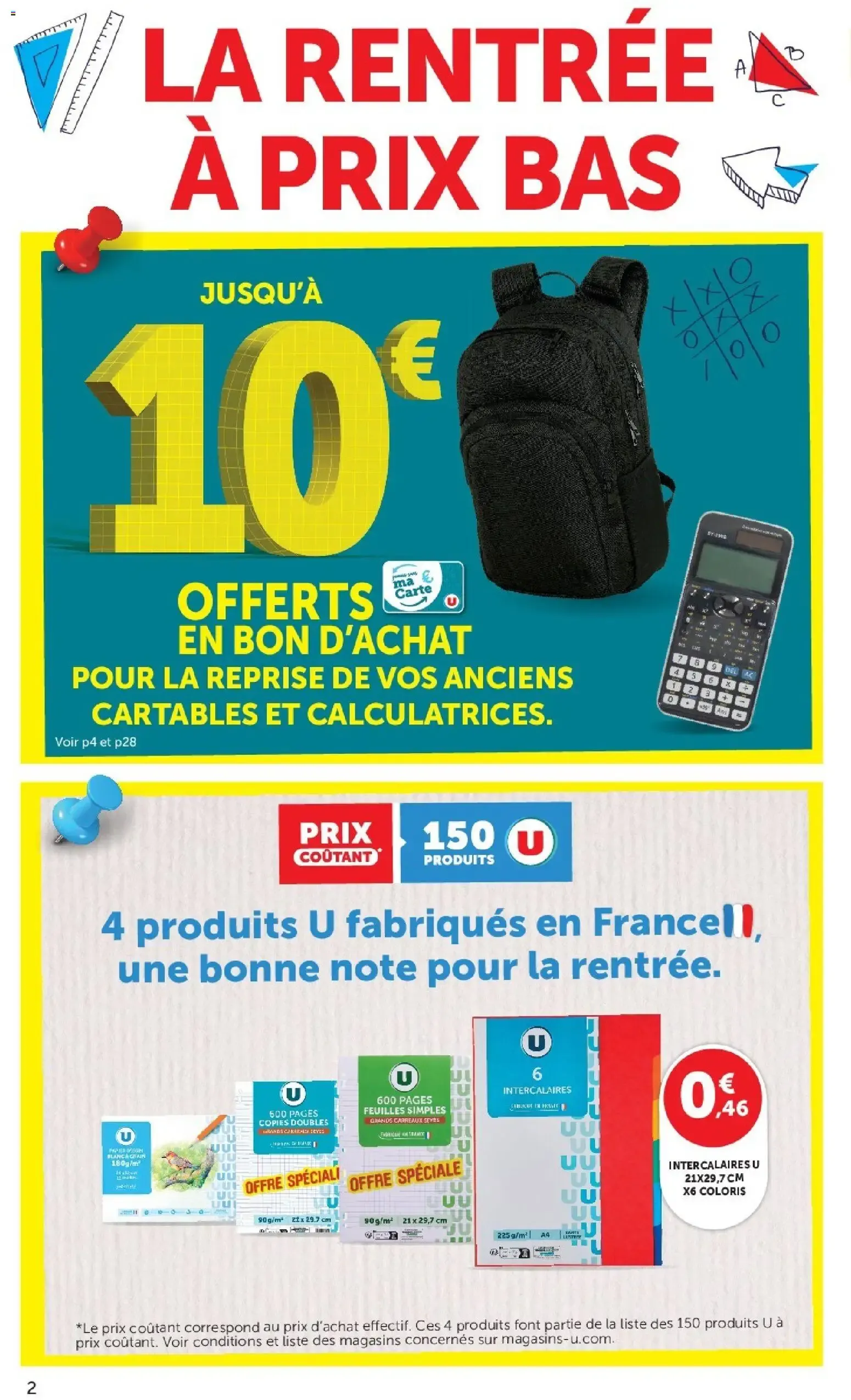 Hyper U - La rentrée à prix bas à partir du 15/07/2026 - promo en ligne du 15 juillet au 9 août 2026 - Catalogue page 2
