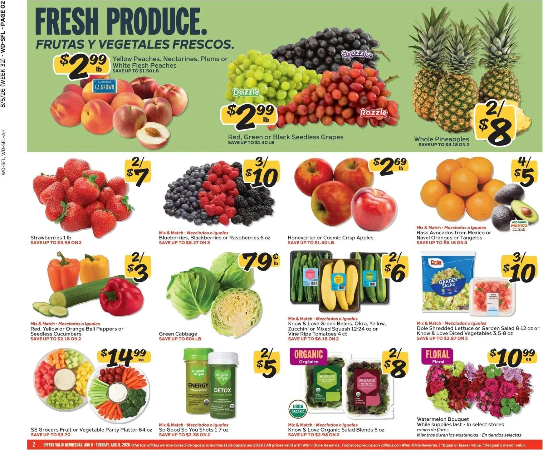 Weekly ad Current Winn-Dixie leaflet valid from Wednesday 08/05/2026 to Tuesday 08/11/2026 from August 5 to August 11 2026 - Page 2