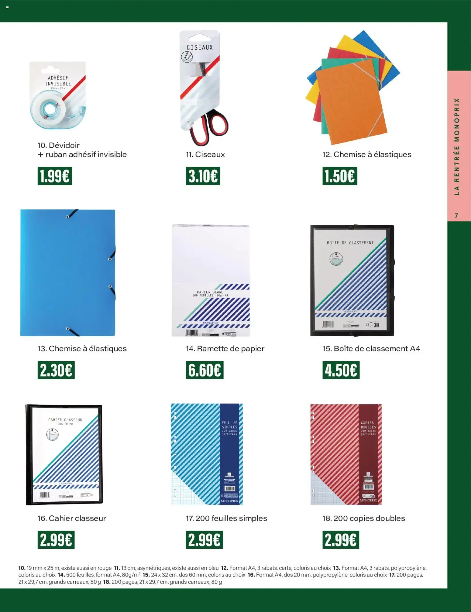 Monoprix - Ofertas en material escolar du 4 août au 6 septembre 2026 - Catalogue page 7