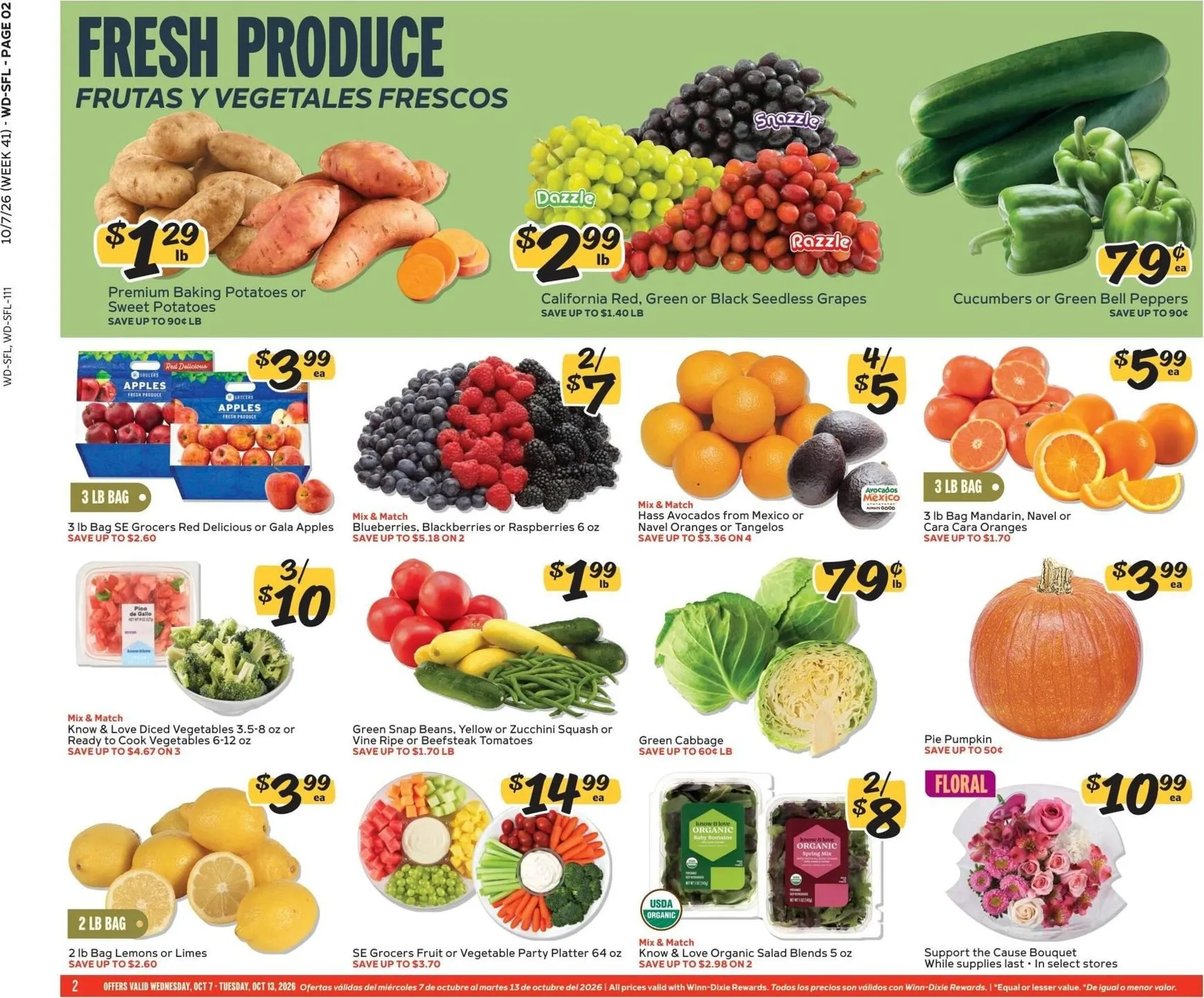 Weekly ad Current Winn-Dixie leaflet valid from Wednesday 10/07/2026 to Tuesday 10/13/2026 from October 7 to October 13 2026 - Page 2