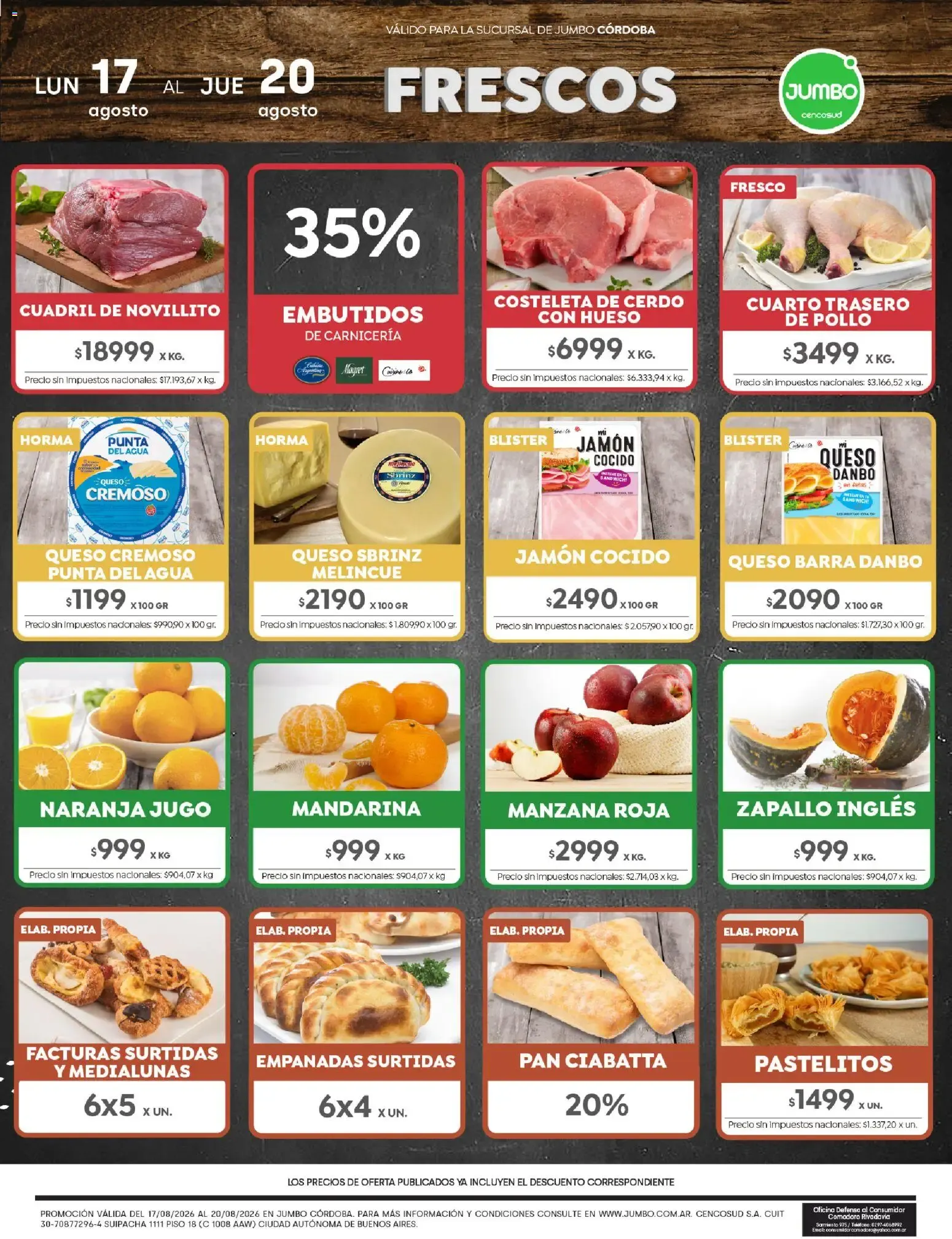 Ofertas de Jumbo - Ofertas | Córdoba del 17/08/2026 - 20/08/2026 17 de agosto al 20 de agosto 2026 - Página 1 del catálogo