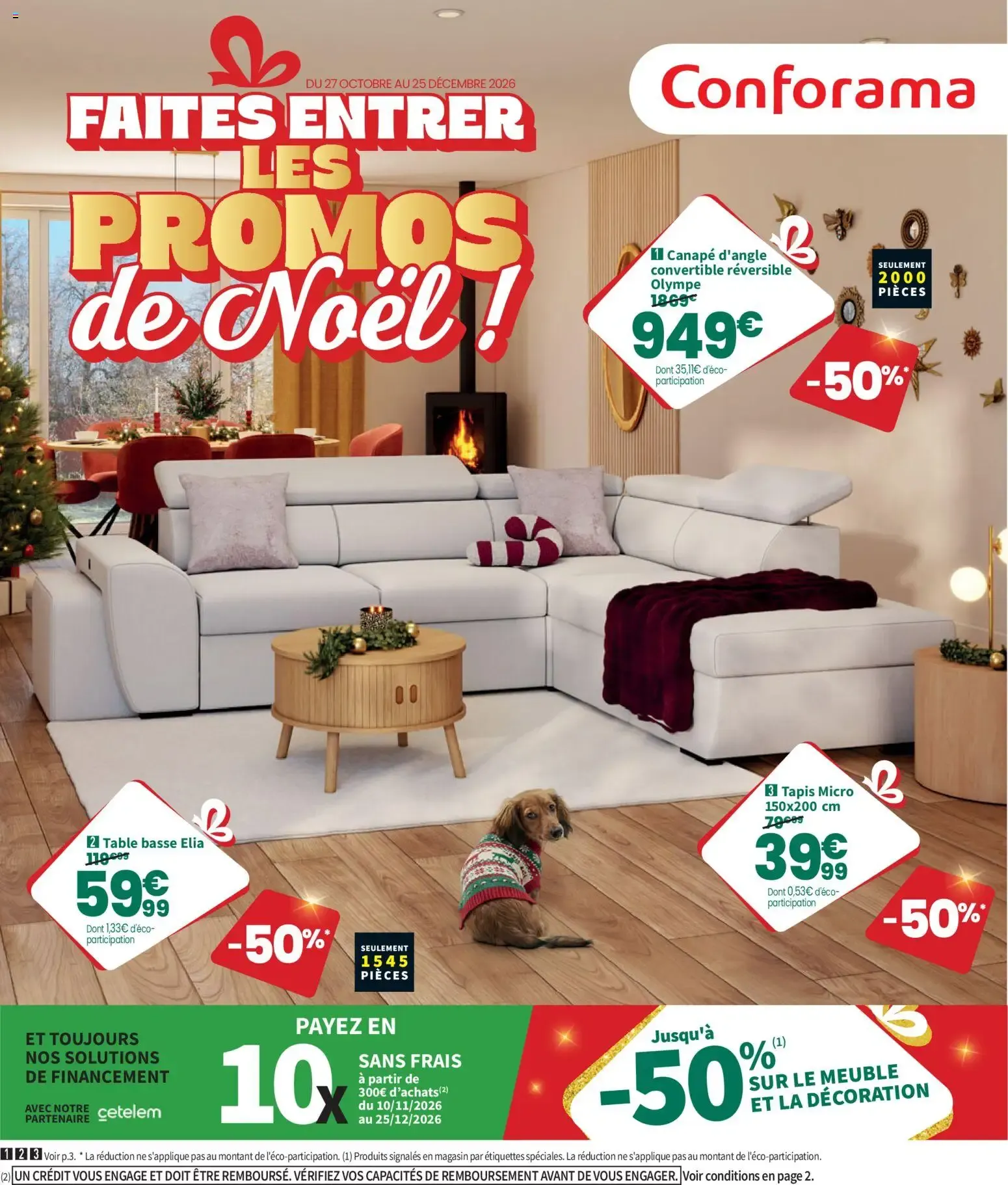 Conforama - Promos de Noël du 27 octobre au 25 décembre 2026 - Catalogue page 1