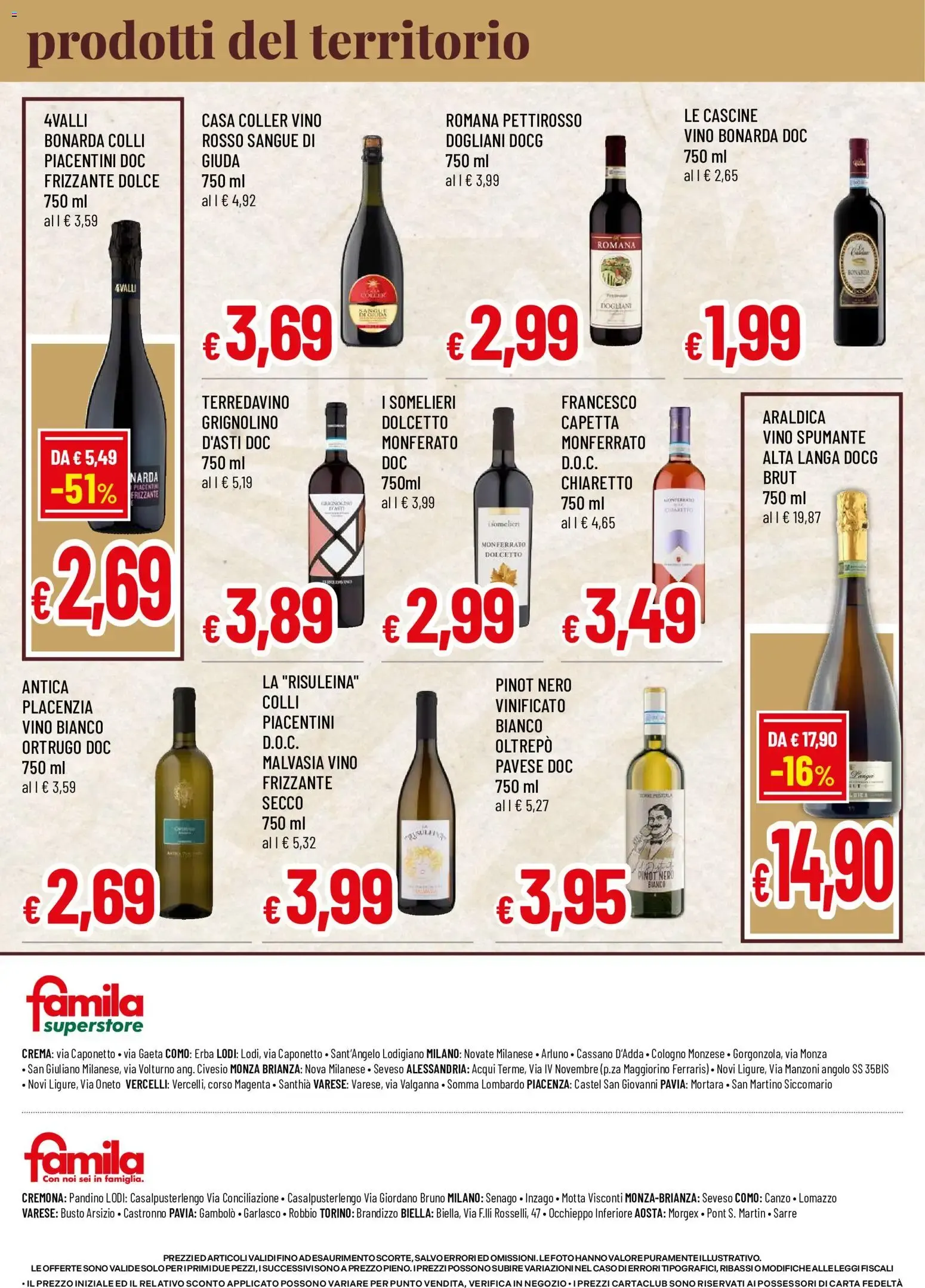 Nuovo Famila volantino Prodotti del Territorio dal 20/08/2026 > offerte anteprima 🛍️ da 20 agosto a 2 settembre di 2026 - Pagina del volantino 4