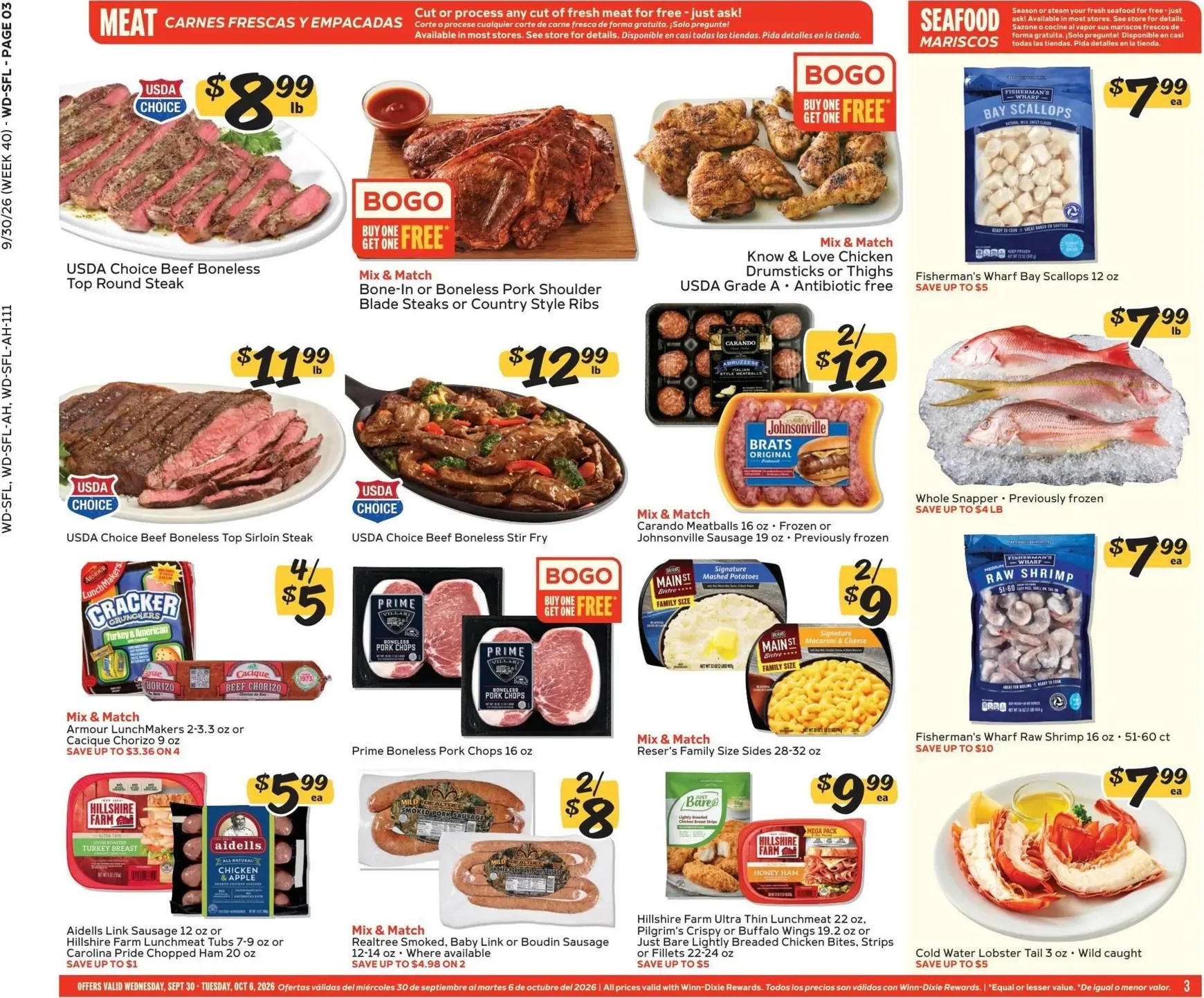 Weekly ad Current Winn-Dixie leaflet valid from Wednesday 09/30/2026 to Tuesday 10/06/2026 from September 30 to October 6 2026 - Page 3