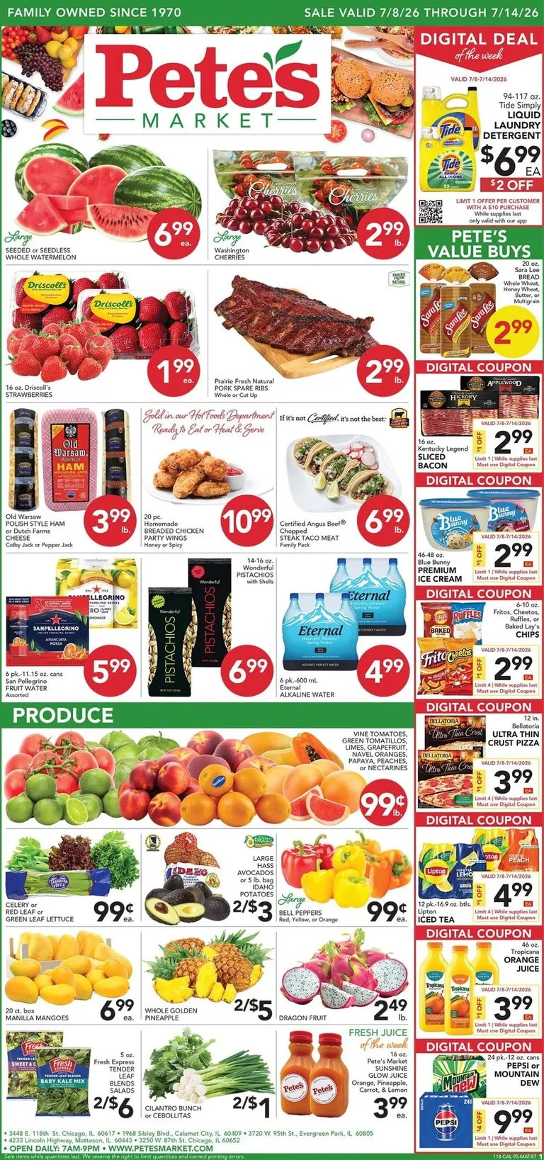 Weekly ad Current Pete's Fresh Market - 118th & Ave O leaflet valid from Wednesday 07/08/2026 to Tuesday 07/14/2026 from July 8 to July 14 2026 - Page 1