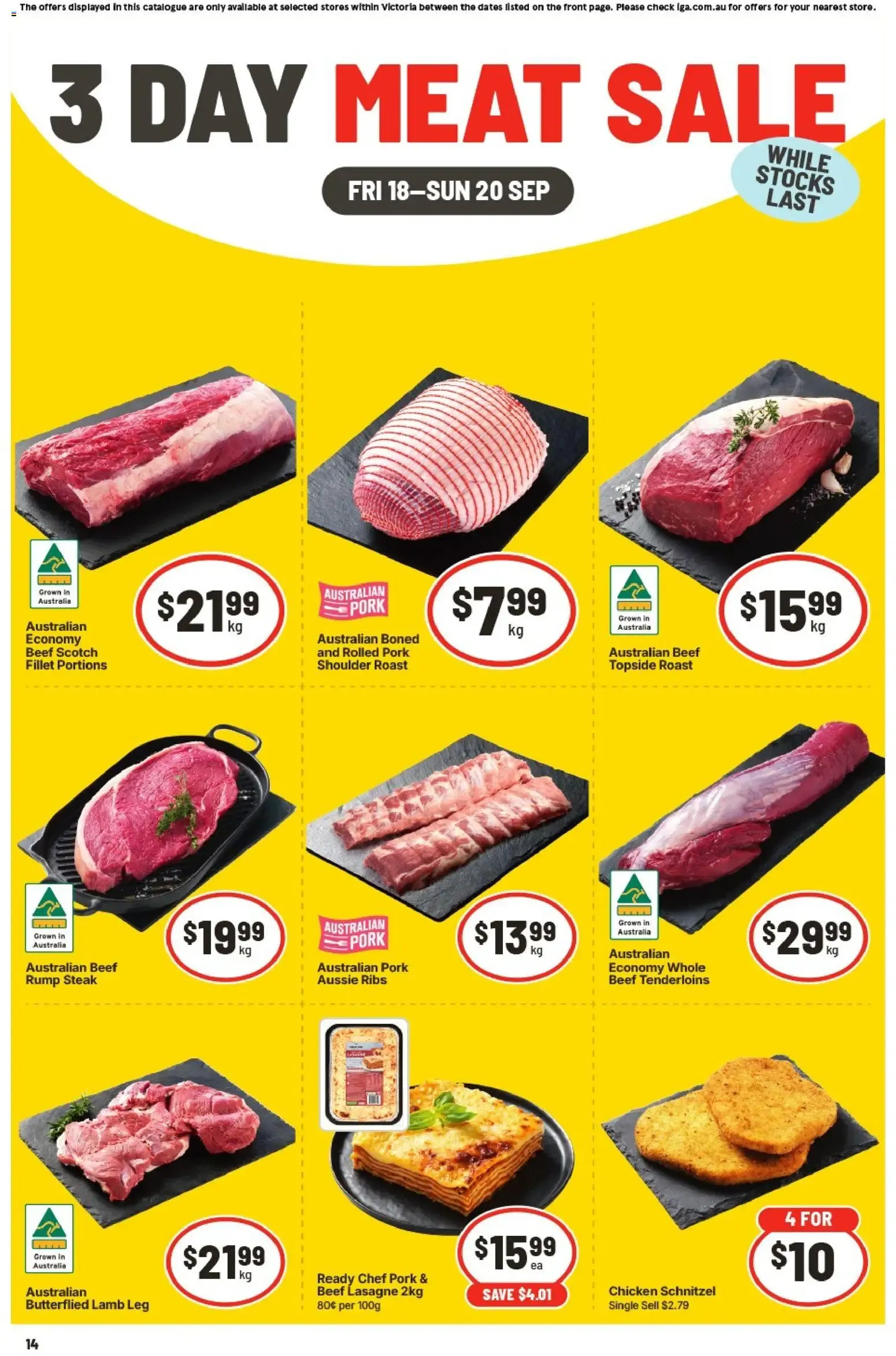 3 DAY MEAT SALE - Catalogue valid from 18 September to 20 September 2026 - page 1