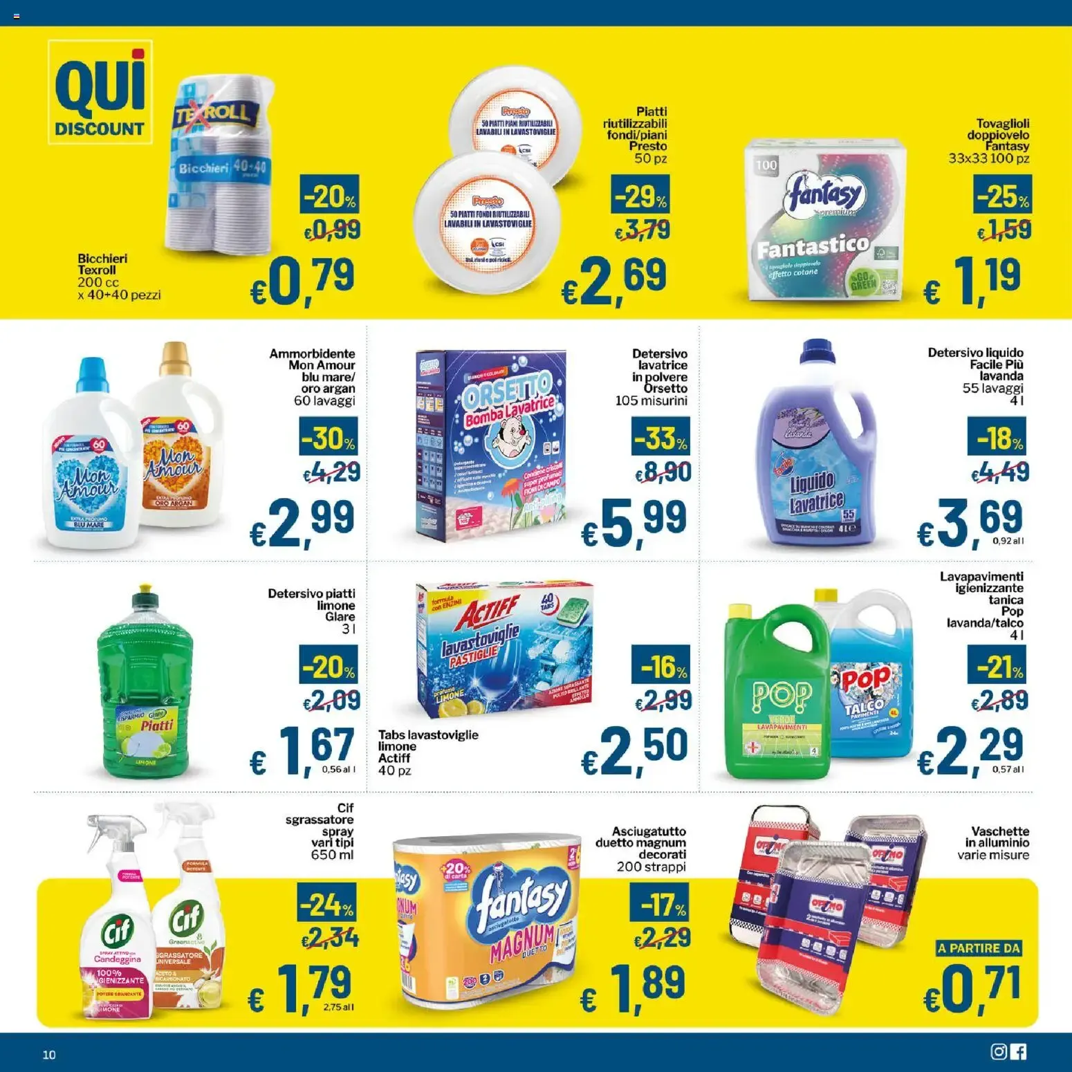 Qui Discount volantino dal 11/08/2026 - online Offerte da 11 agosto a 23 agosto di 2026 - Pagina del volantino 10