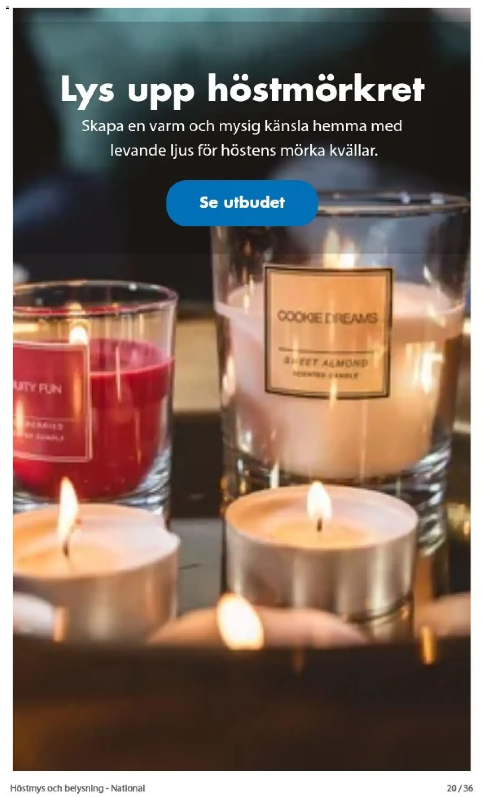 Gör det mysigt i höstmörkret! från 1 september till 30 september 2026 - Reklamblad sidor 20