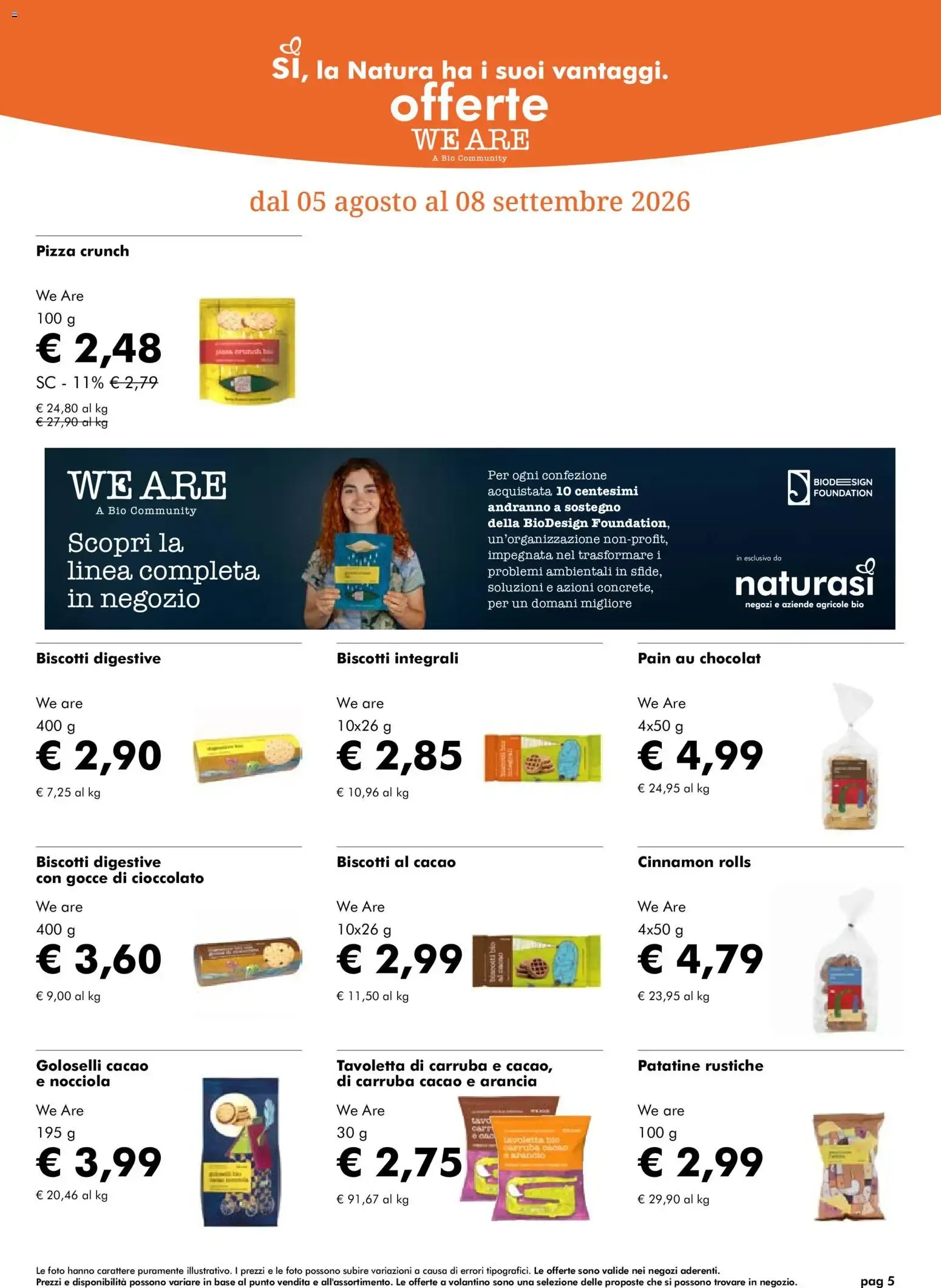 Natura Sì volantino dal 05/08/2026 - online Offerte da 5 agosto a 8 settembre di 2026 - Pagina del volantino 5