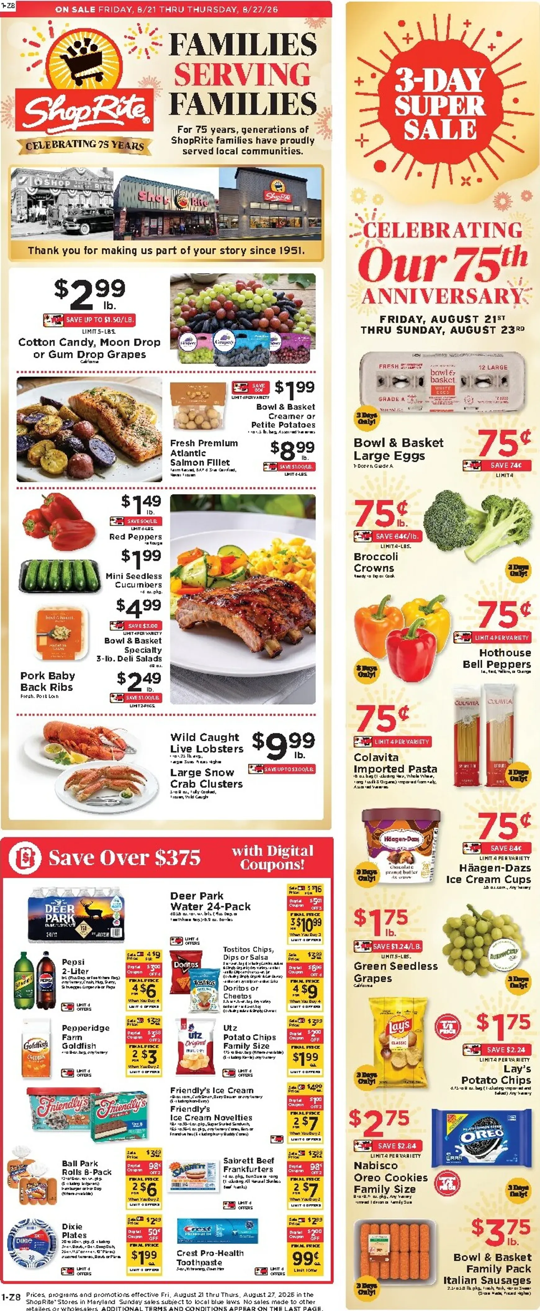 Weekly ad ShopRite: Celebrate Our 75th Anniversary! from August 21 to August 27 2026 - Page 2
