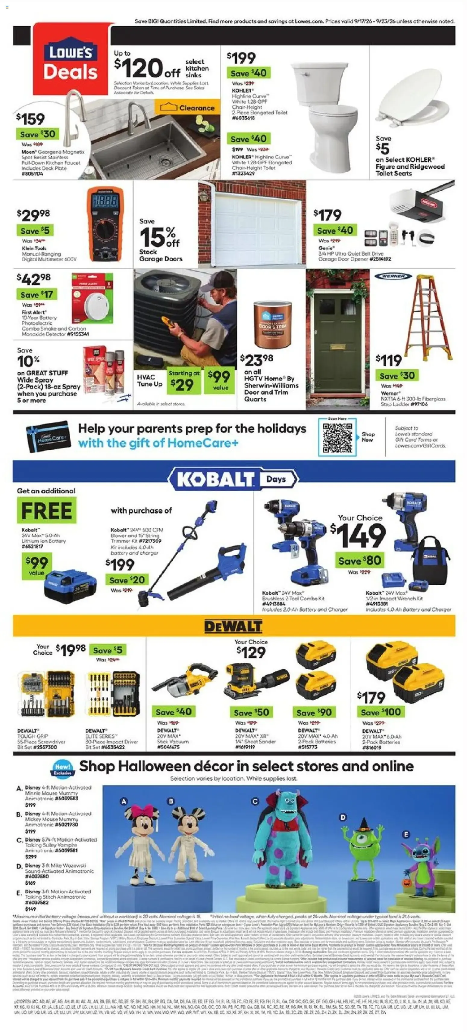 Weekly promotion Lowe's Weekly Ad (09/17 - 09/23 2026) - Flyer spanning from September 17 to September 23 2026 - Page 2 for Catalogue 365