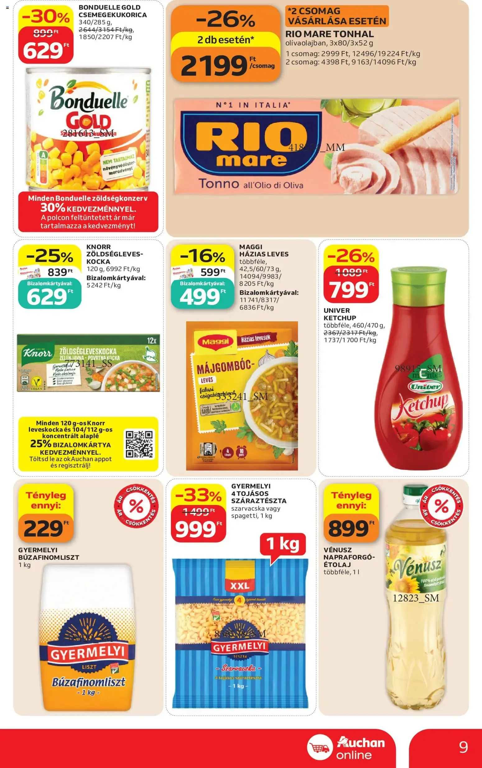 Katalógus Auchan Szupermarket akciós újság - 2026.06.18. -tól/töl > akció, lapozható szórólap 🛍️ június 18.-tól június 24.-ig 2026. - Oldal 9