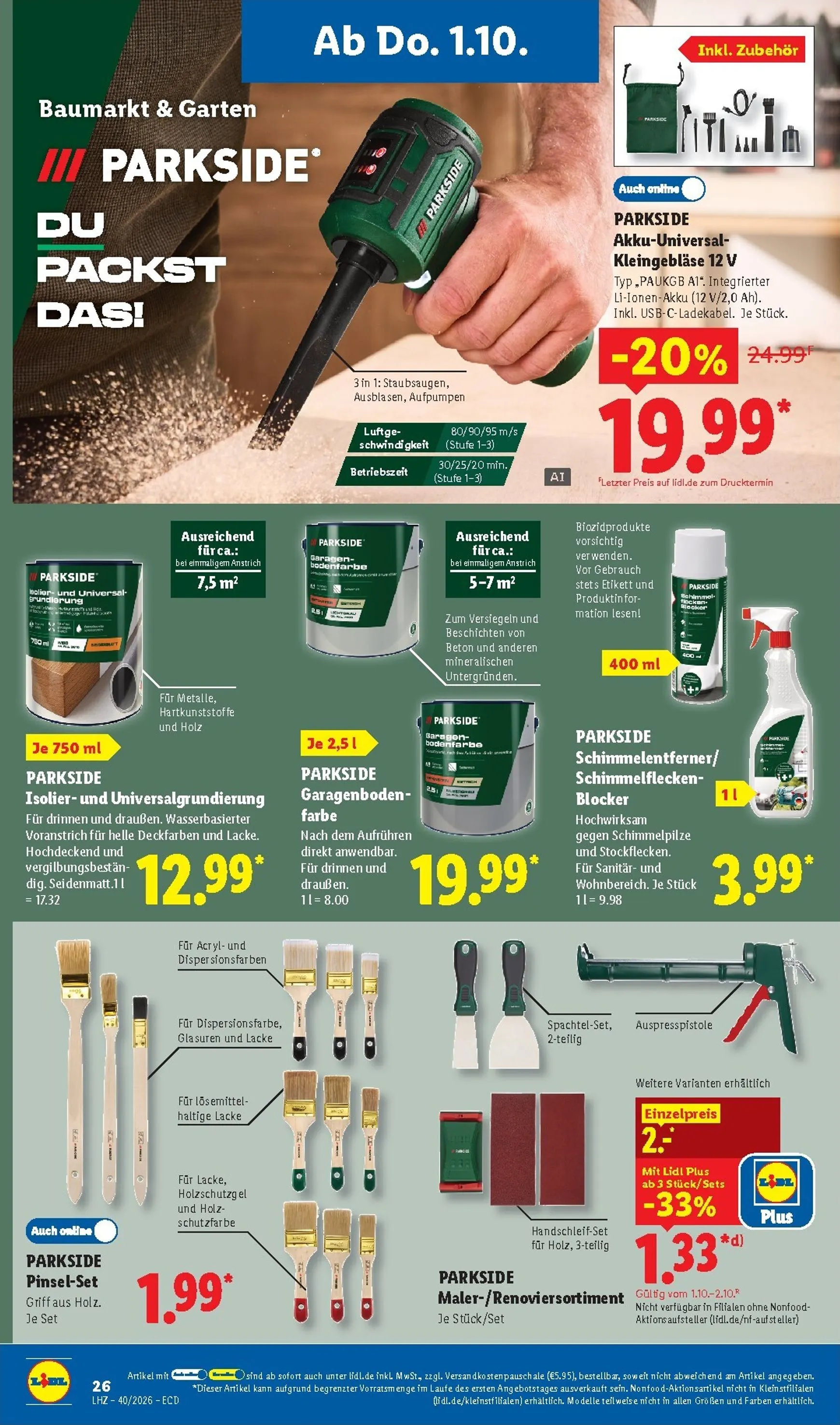 Lidl - Nonfood Prospekt nächste Woche – von Montag 28.09.2026 bis Freitag 02.10.2026 von 28. September bis 2. Oktober 2026 - Prospekt seite 18