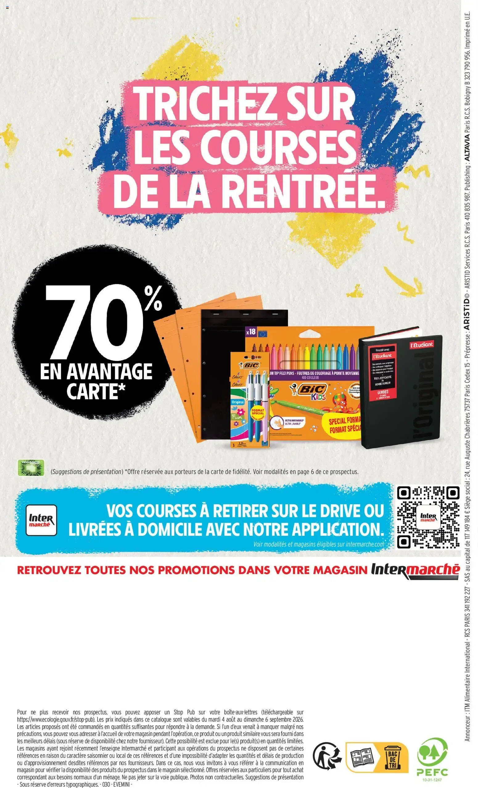 Intermarché vivement la fin des vacances à partir du 04/08/2026 - promo en ligne du 4 août au 6 septembre 2026 - Catalogue page 8