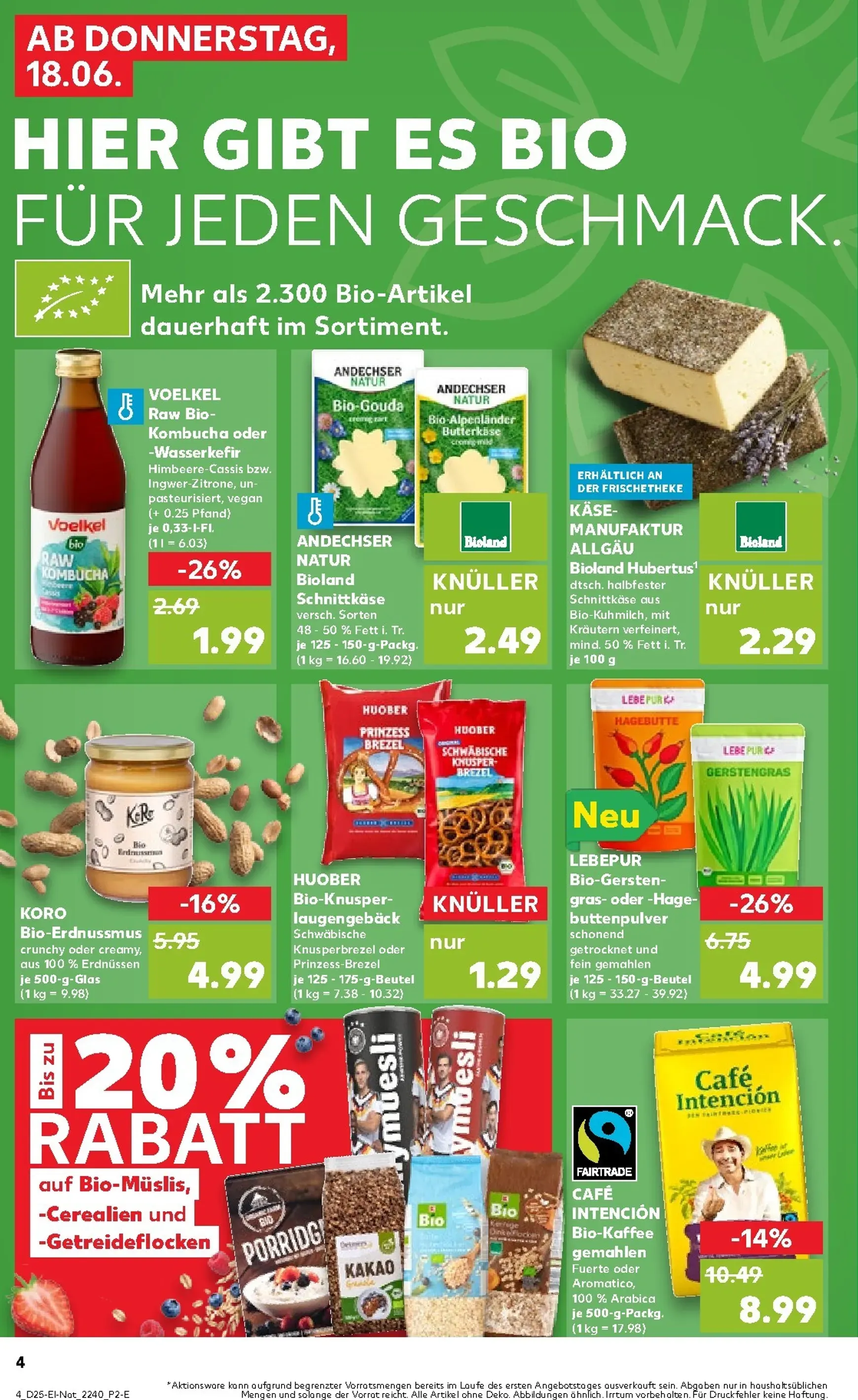 Kaufland Bio Prospekt – von Donnerstag 18.06.2026 bis Mittwoch 24.06.2026 von 18. Juni bis 24. Juni 2026 - Prospekt seite 4