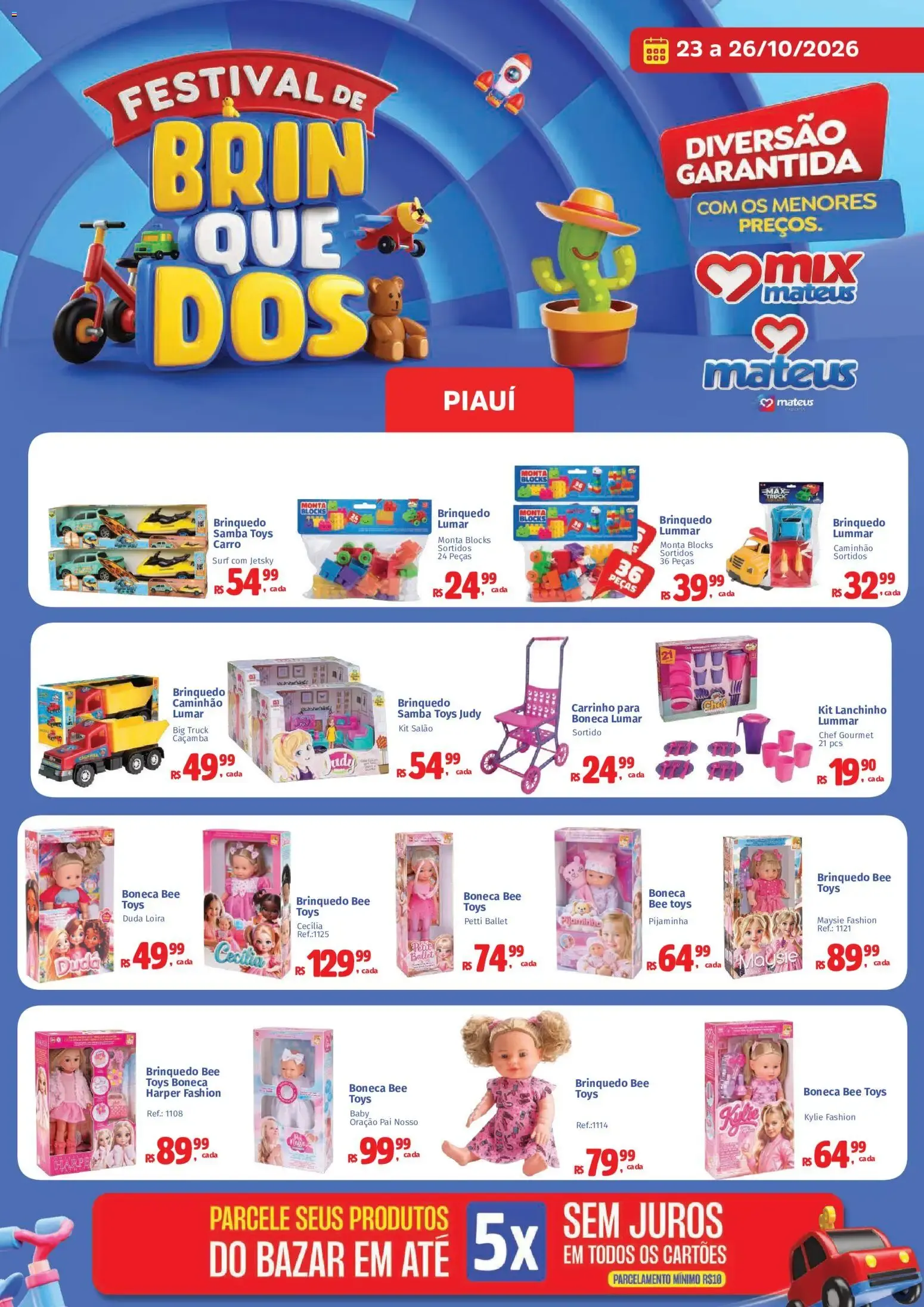 Mateus ofertas Festival de Brinquedos de 23/10/2026 | Promoções Online