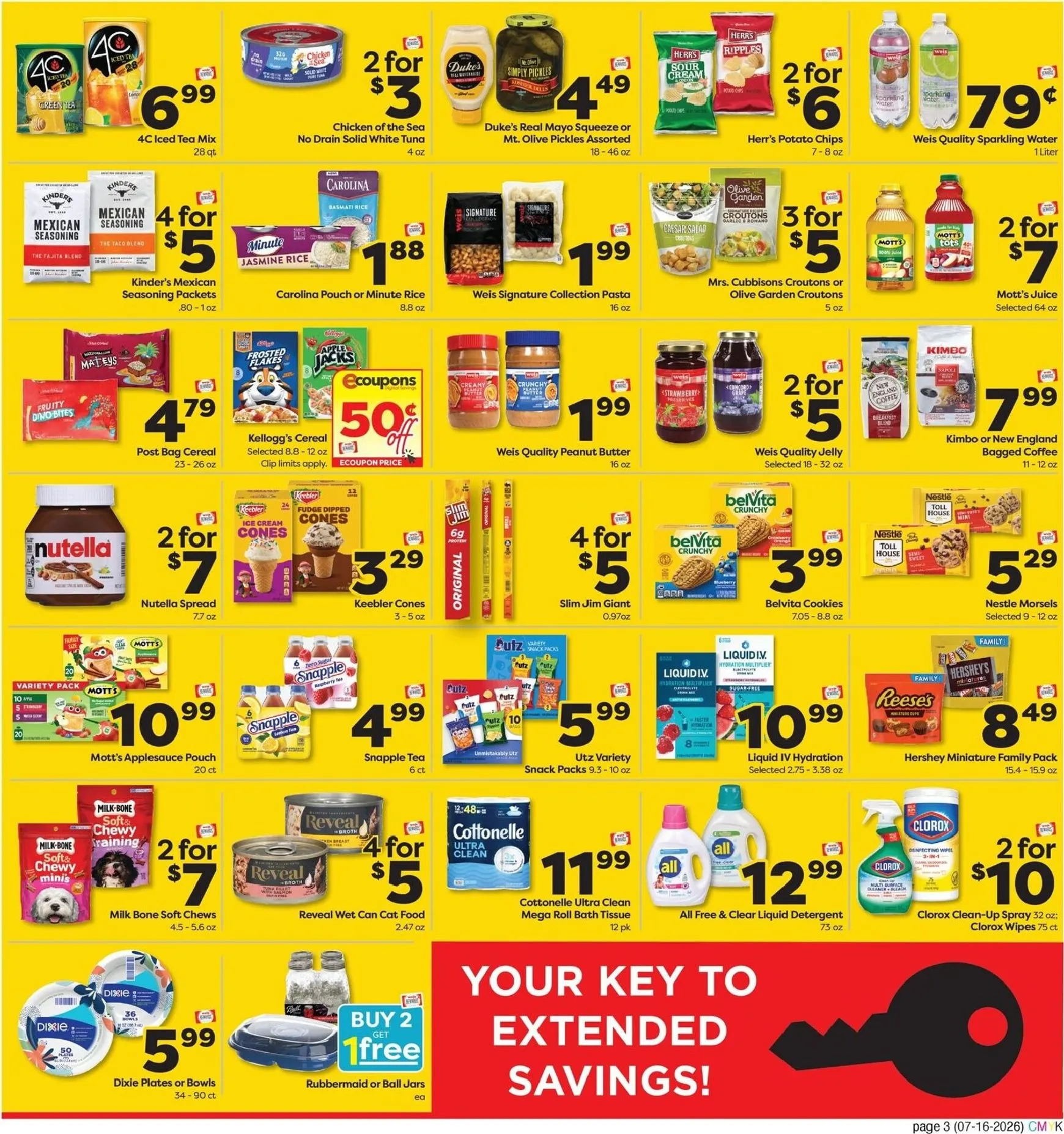 Weekly ad Current Weis Markets - Extended Savings leaflet valid from Thursday 07/16/2026 to Wednesday 08/12/2026 from July 16 to August 12 2026 - Page 3