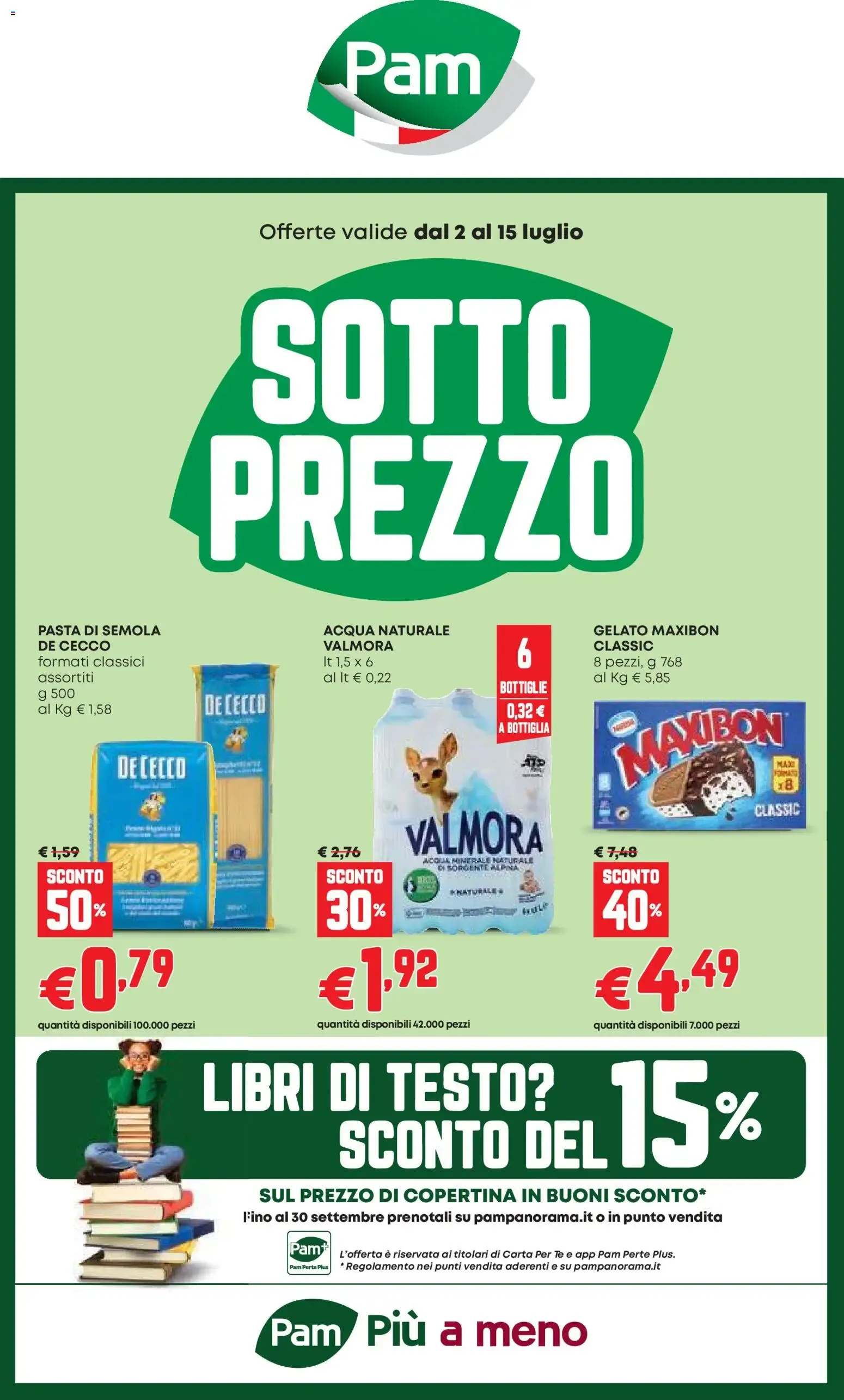 Volante de ofertas Pam 'Sotto Prezzo'