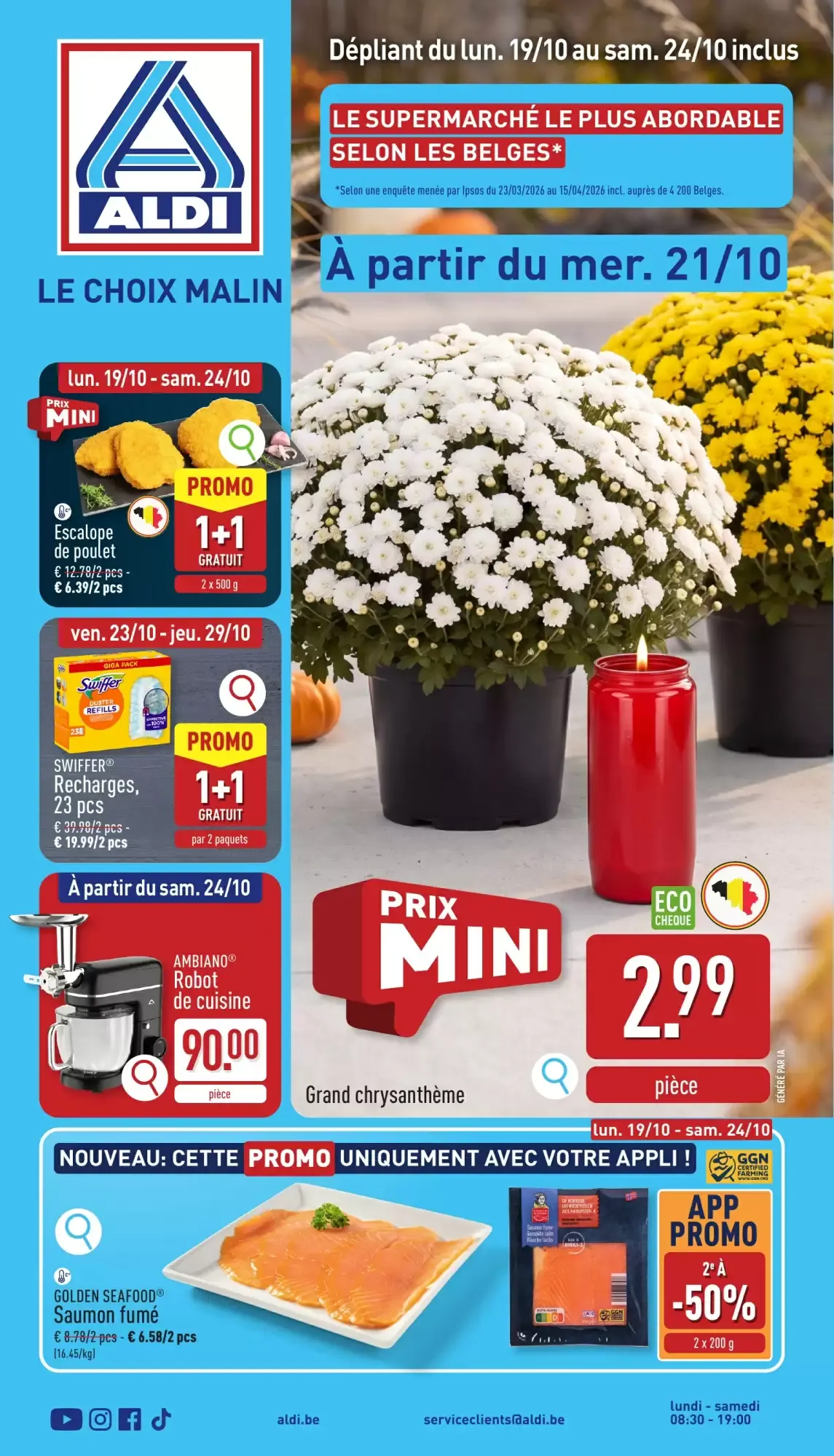 Dépliant ALDI du 19 au 24 Octobre van 19 oktober tot 24 oktober 2026 - folder pagina 1