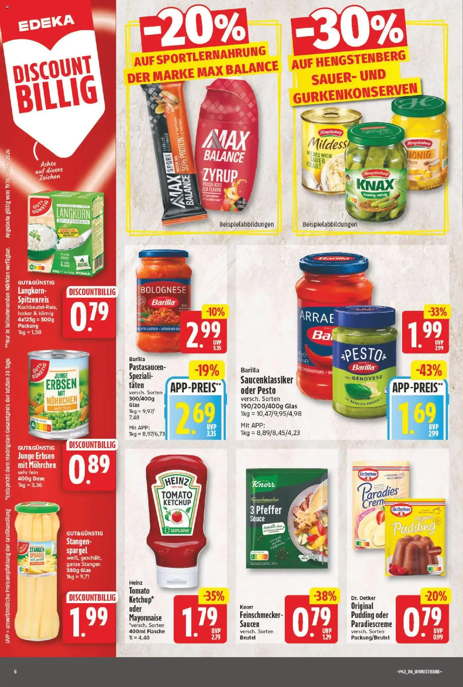 Nah & Gut & NP EDEKA: Prospekt con ofertas destacadas von 19. Oktober bis 24. Oktober 2026 - Prospekt seite 6