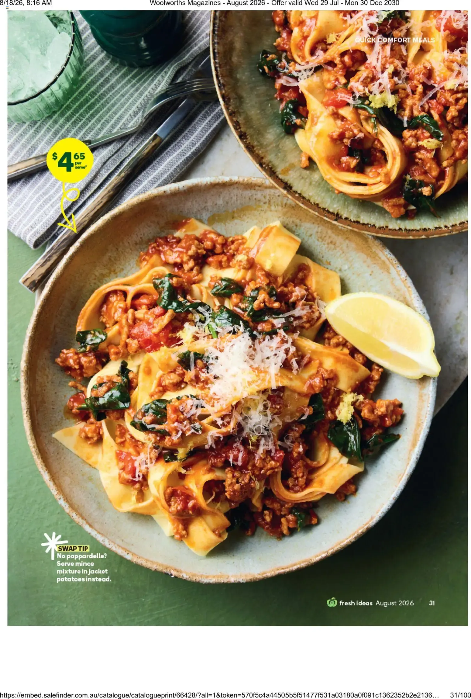 Woolworths Fresh Ideas - August 2026 - Catalogue valid from 29 July to 30 December 2030 - page 31