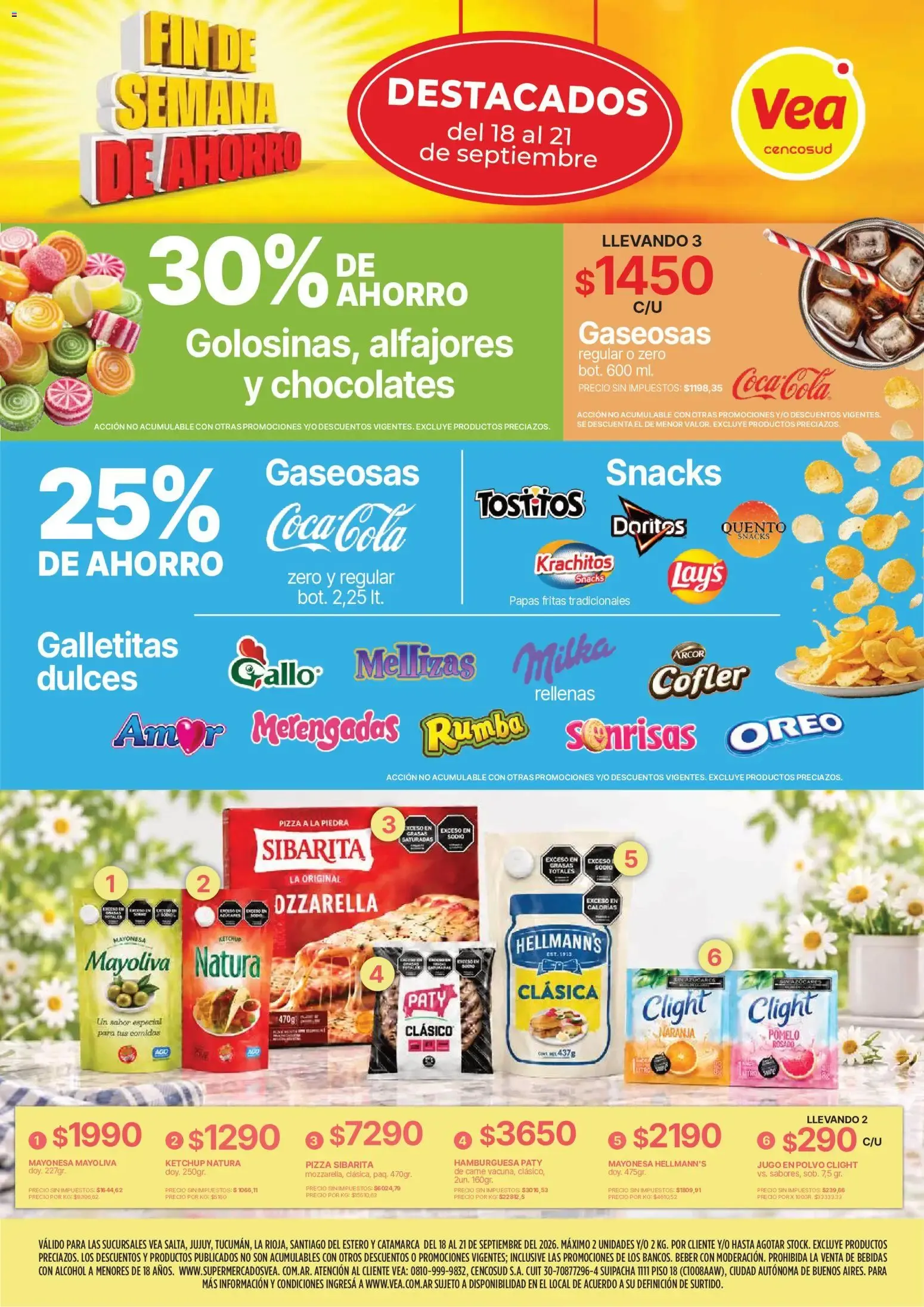 Ofertas de Vea - Fin de semana de ahorro del 18/09/2026 - 21/09/2026 18 de septiembre al 21 de septiembre 2026 - Página 1 del catálogo