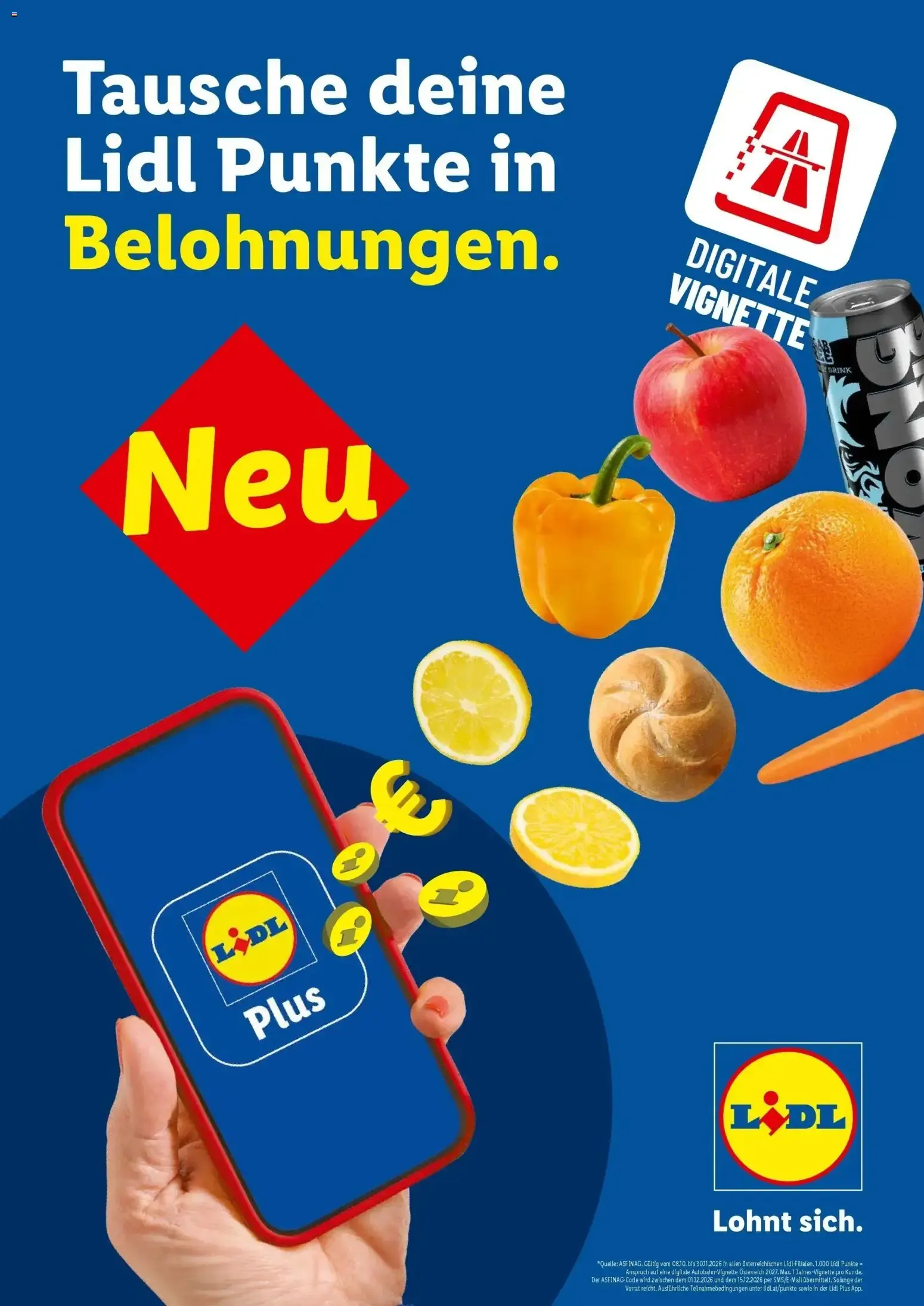 Tausche deine Lidl Punkte in Belohnungen. Neu. von 8. Oktober bis 30. November 2026 - Flugblätt seite  1