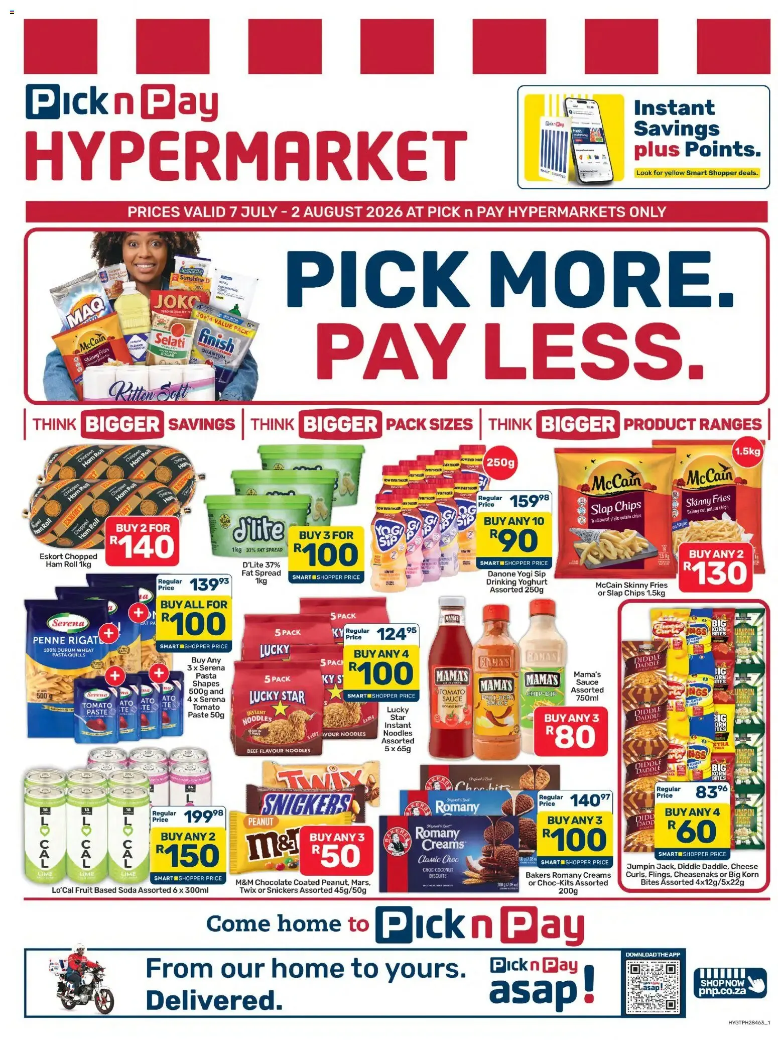 Pick n Pay - Hypermarket Pick More Pay Less Specials (07/07/2026 - 02/08/2026) Online from 7 July to 2 August 2026 - Catalogue Page 1