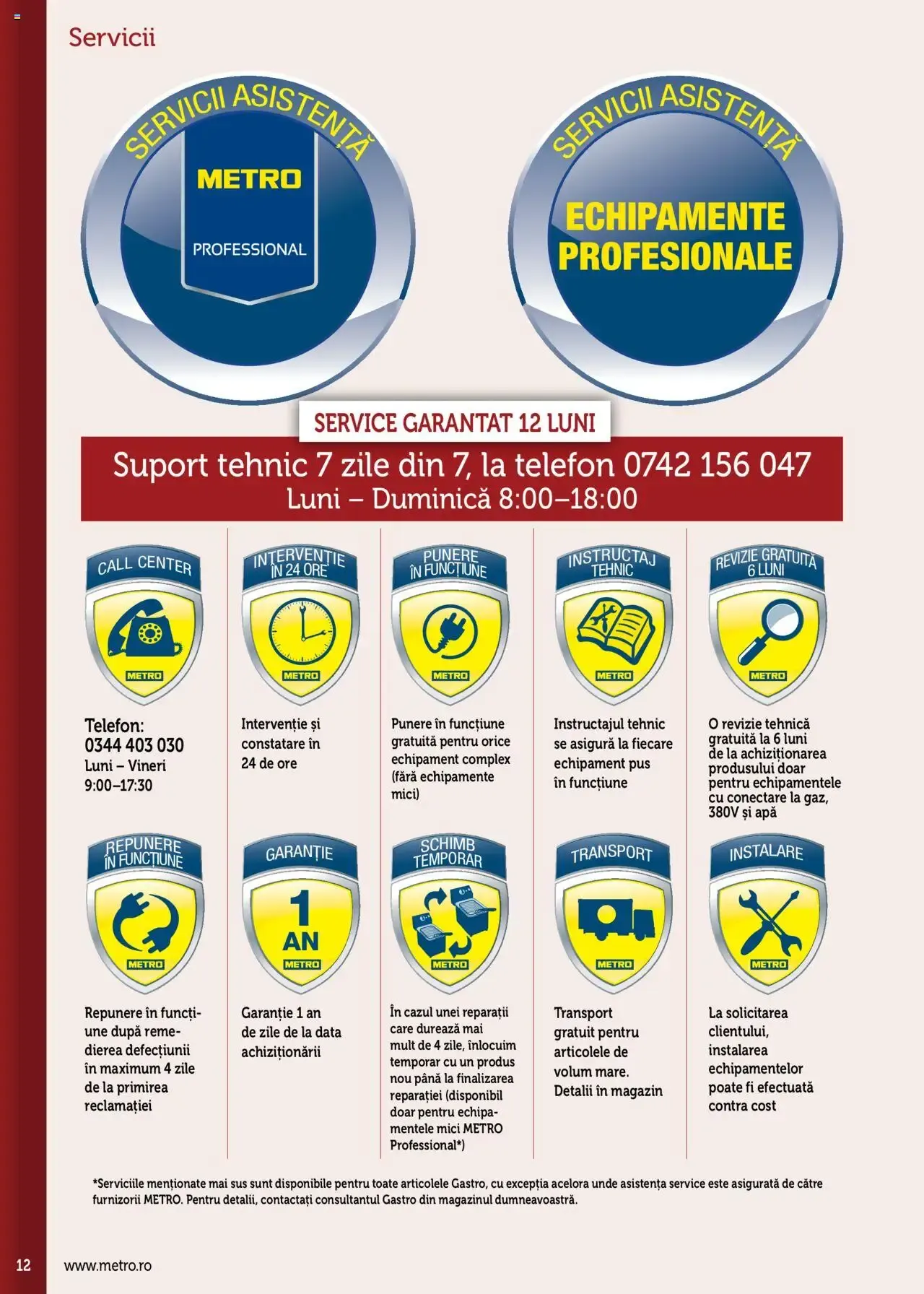 Catalog Metro catalog - Echipamente Profesionale pentru HoReCa - Oferta 17.09.2025 - 31.12.2026 de la 17 septembrie până la 31 decembrie 2026 - Revista Pagina 12