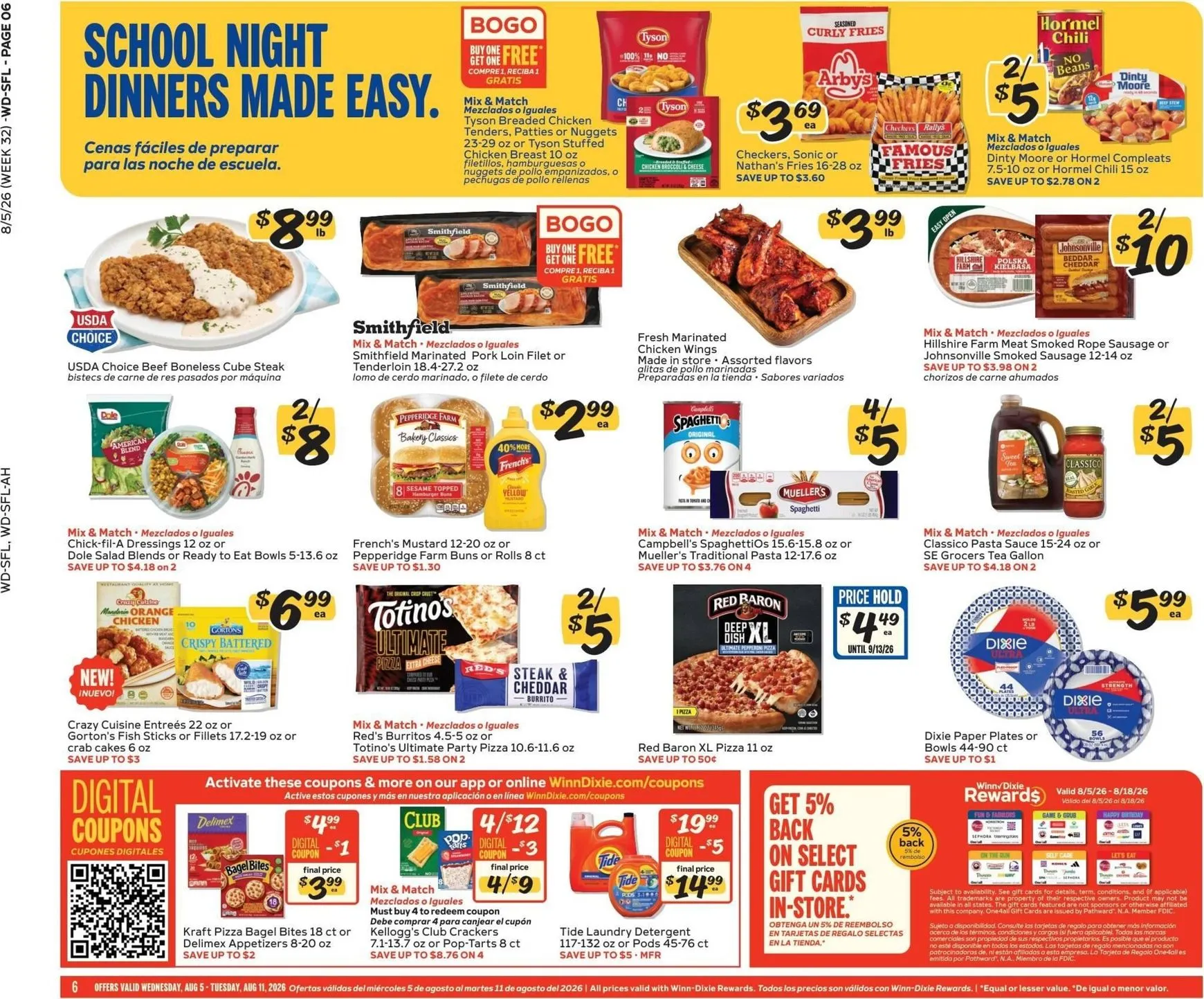 Weekly ad Current Winn-Dixie leaflet valid from Wednesday 08/05/2026 to Tuesday 08/11/2026 from August 5 to August 11 2026 - Page 6