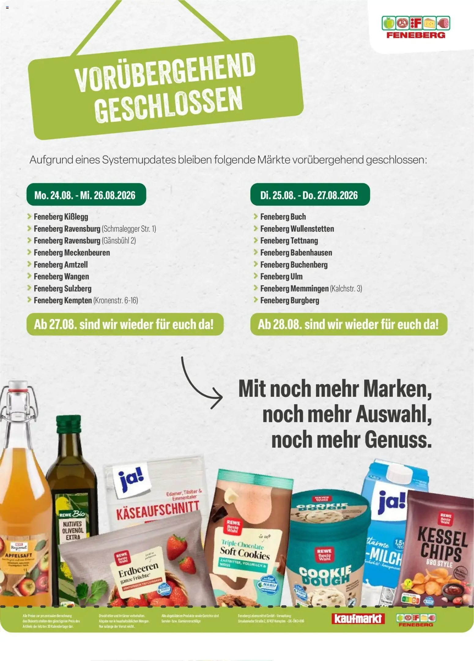 Coupon Wochen bei Feneberg von 24. August bis 29. August 2026 - Prospekt seite 4