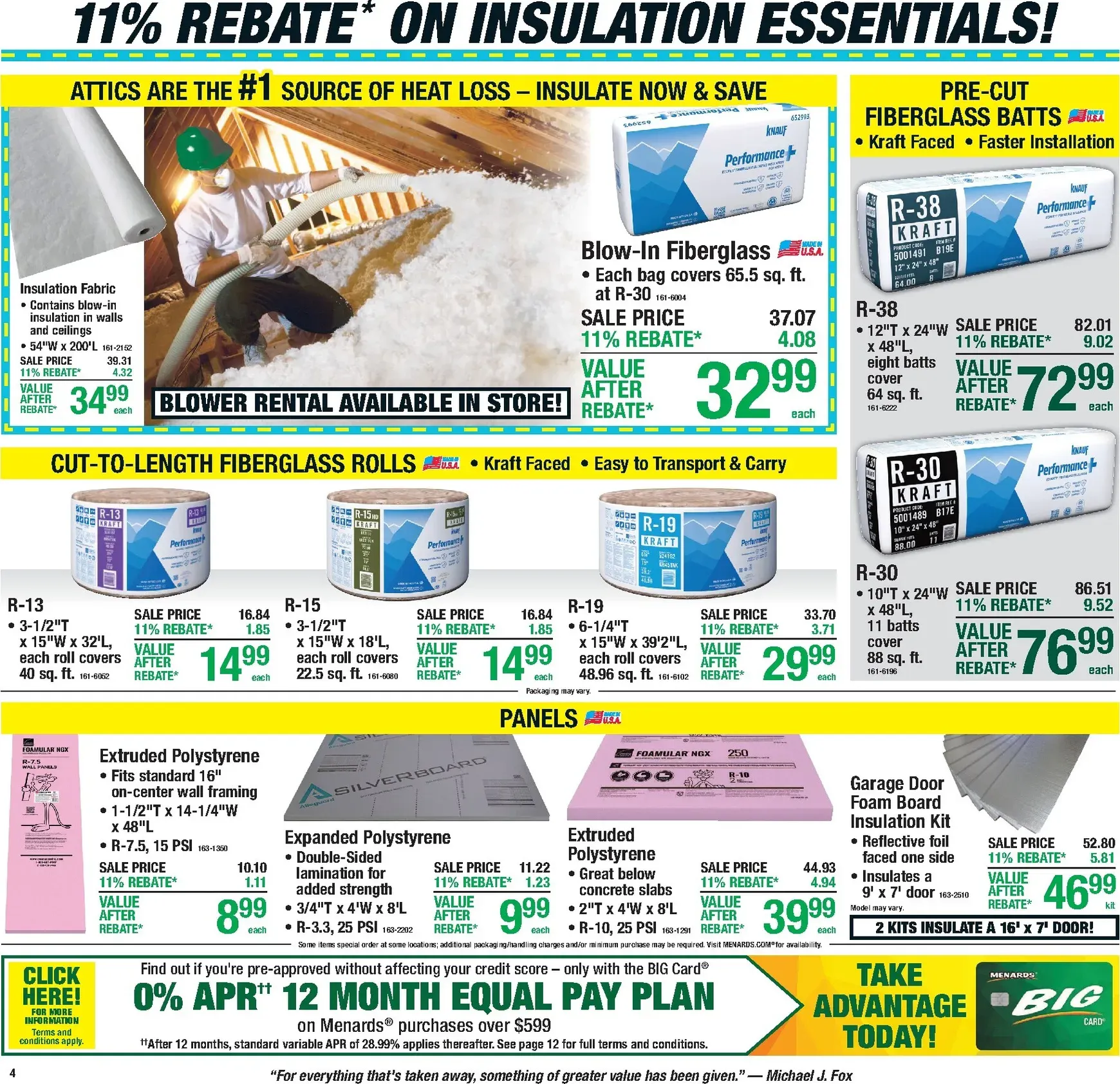 Weekly promotion Current Menards - 11% Rebate Sale leaflet valid from Thursday 09/24/2026 to Sunday 10/04/2026 spanning from September 24 to October 4 2026 - Page 4 for Catalogue 365