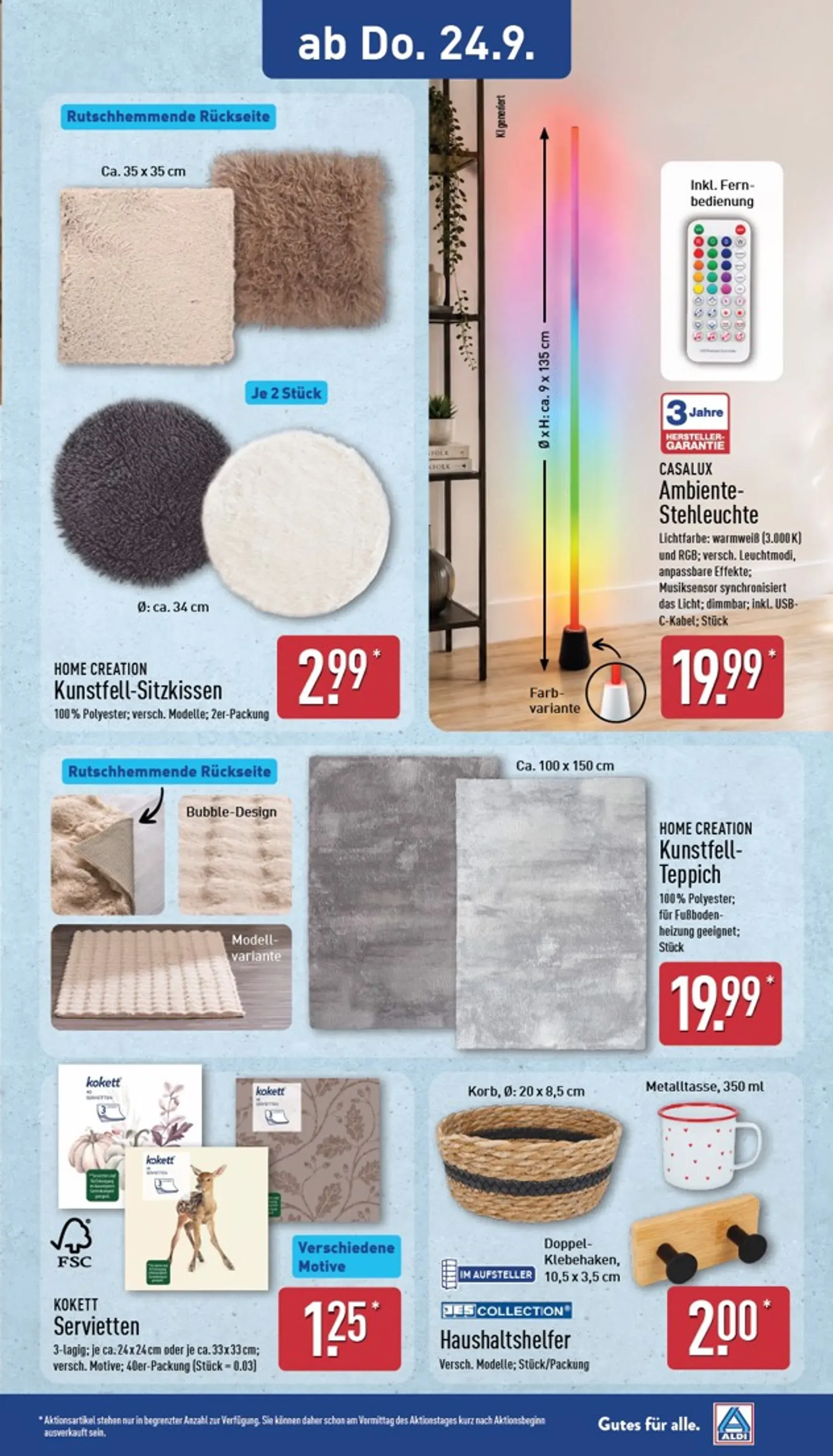 Gutes für alle. Zum ALDI Preis. von 21. September bis 26. September 2026 - Prospekt seite 23