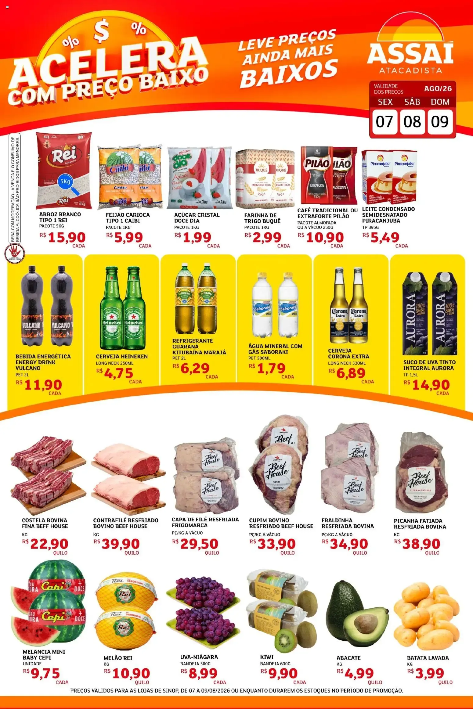 Encarte de Assaí Atacadista ofertas - MT de 07/08/2026 | Promoções Online 7 de agosto até 9 de agosto 2026 - Pagina 1