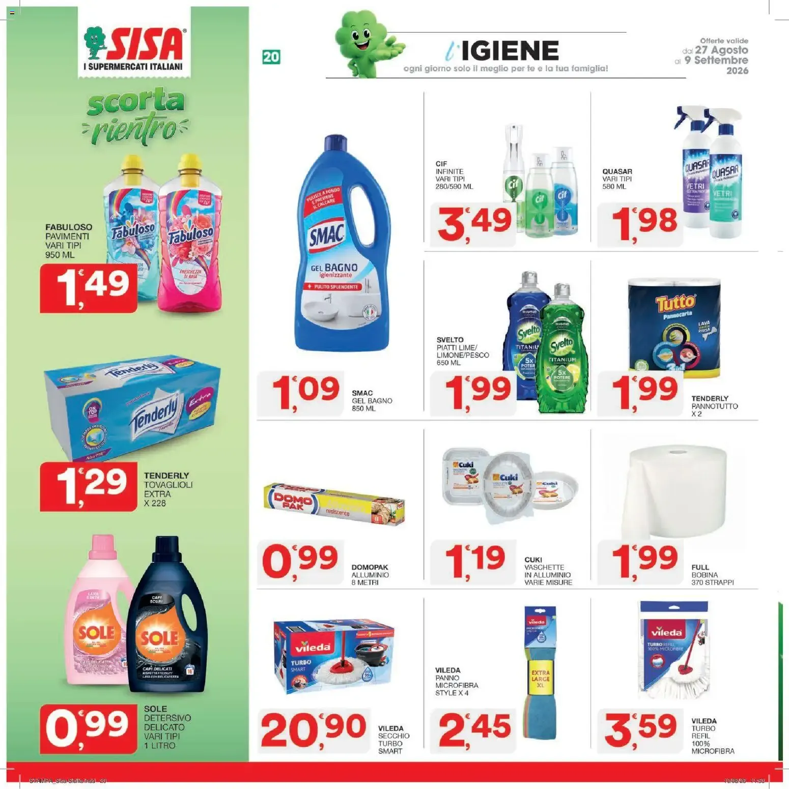 Nuovo SISA volantino dal 27/08/2026 > offerte anteprima 🛍️ da 27 agosto a 9 settembre di 2026 - Pagina del volantino 20