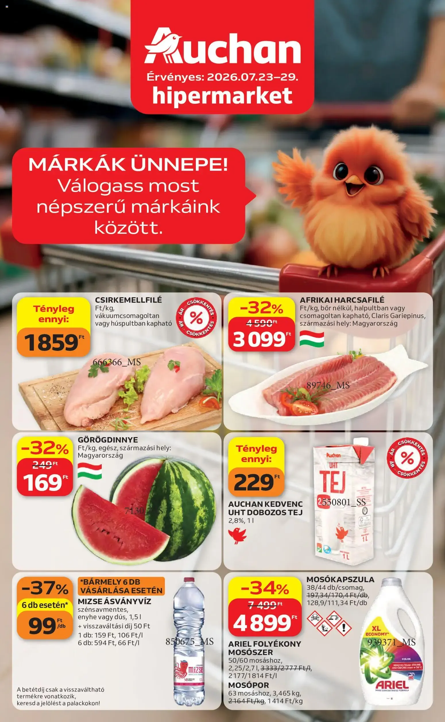 Katalógus Auchan hipermarket: Márkák Ünnepe! július 23.-tól július 29.-ig 2026. - Oldal 1