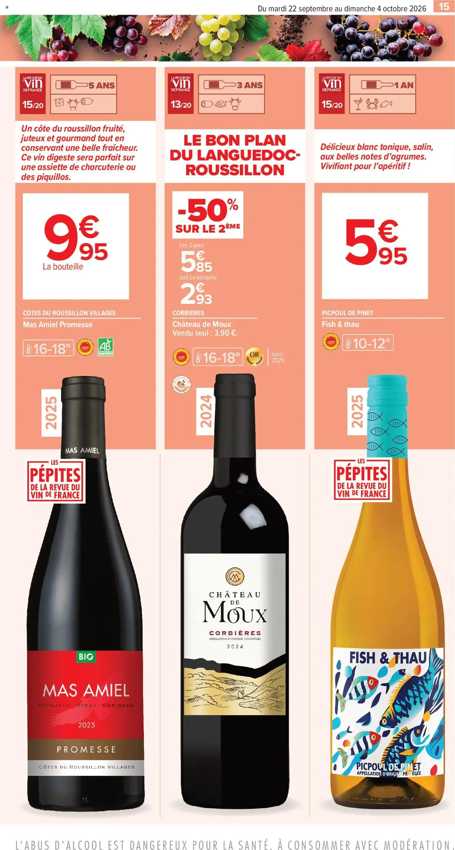 Carrefour contact Foire aux Vins: Le goût des bons plans du 22 septembre au 4 octobre 2026 - Catalogue page 15