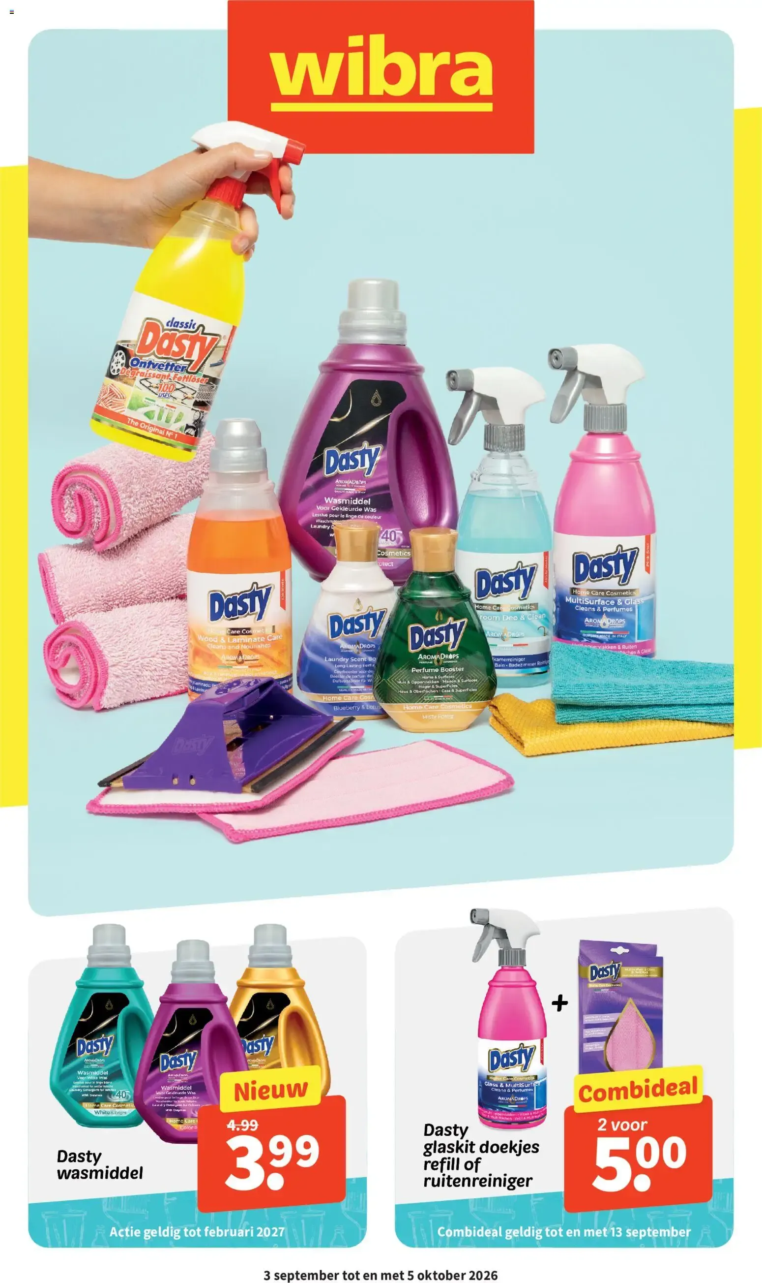 Wibra: Ofertas en productos Dasty van 3 september tot 5 oktober 2026 - Folder pagina 1