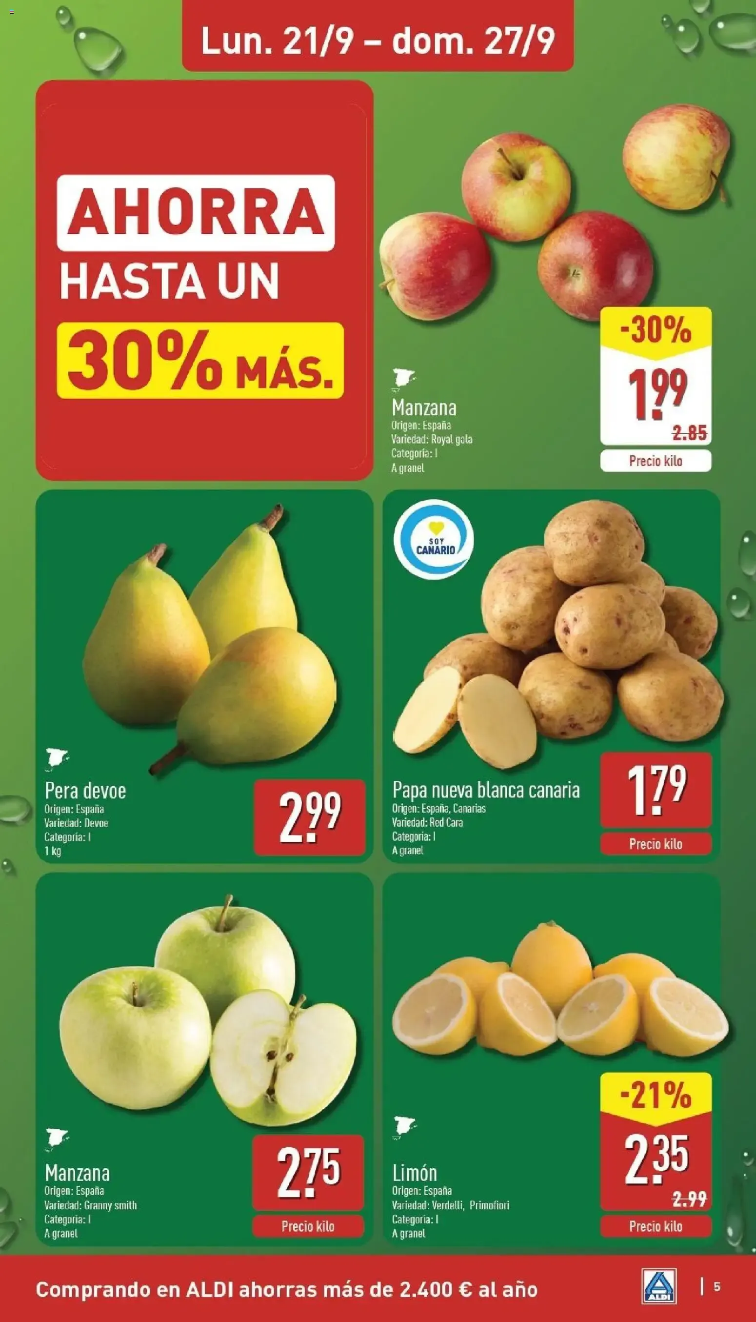 Catálogo de Aldi folleto Canarias del 21/09/2026 | Catálogo 21 de septiembre al 27 de septiembre 2026 - Página 5