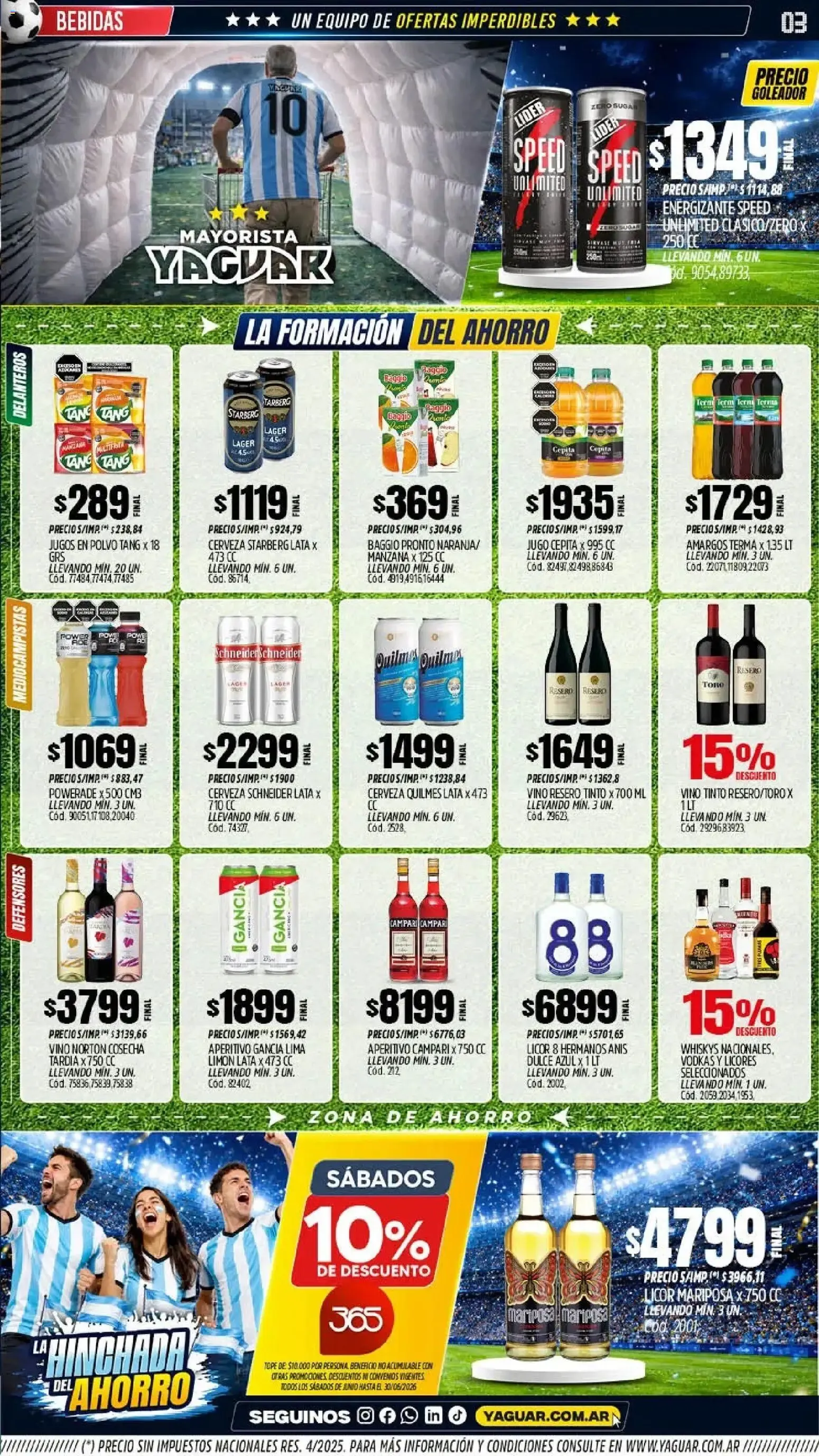 Ofertas de Mayorista Yaguar - La Hinchada del Ahorro 15 de junio al 21 de junio 2026 - Página 3 del catálogo