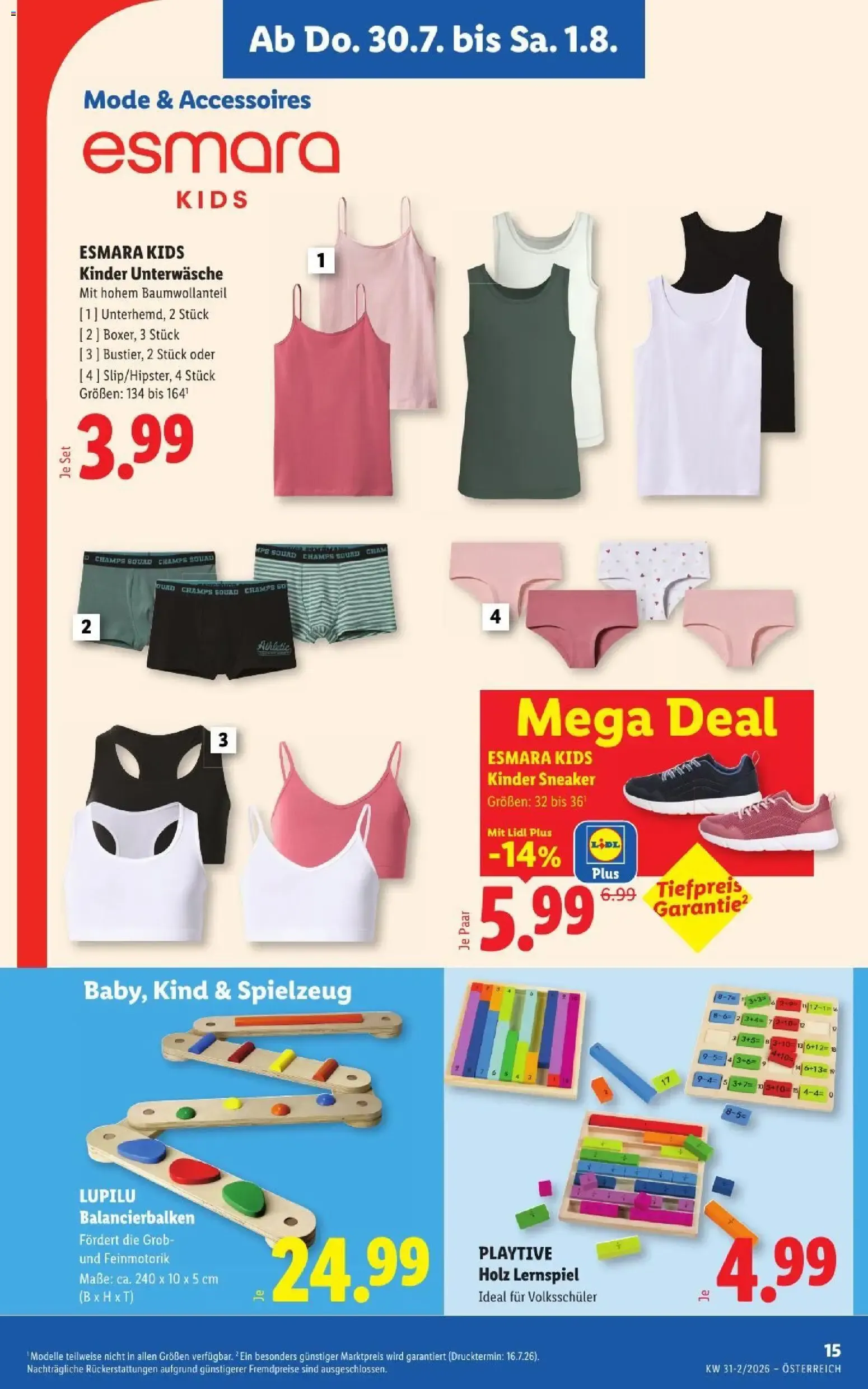 Lidl - Flugblatt del 30.07. al 01.08. von 30. Juli bis 1. August 2026 - Flugblätt seite 17