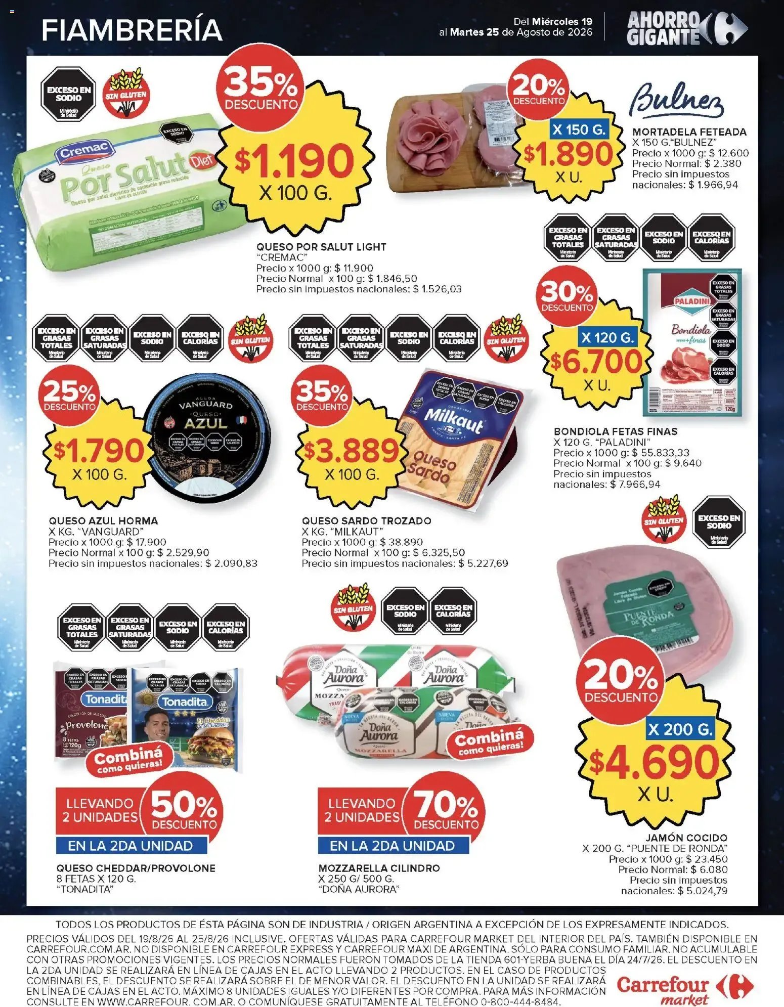 Ofertas de Carrefour Ahorro Gigante: Ofertas Hiper y Market 19 de agosto al 25 de agosto 2026 - Página 42 del catálogo