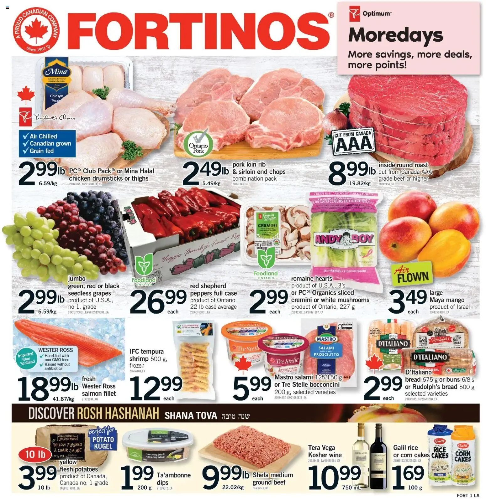 Fortinos weekly flyer / circulaire from Aug 27, 2026 > weekly specials & deals from August 27 to September 2 2026 - flyer page 1