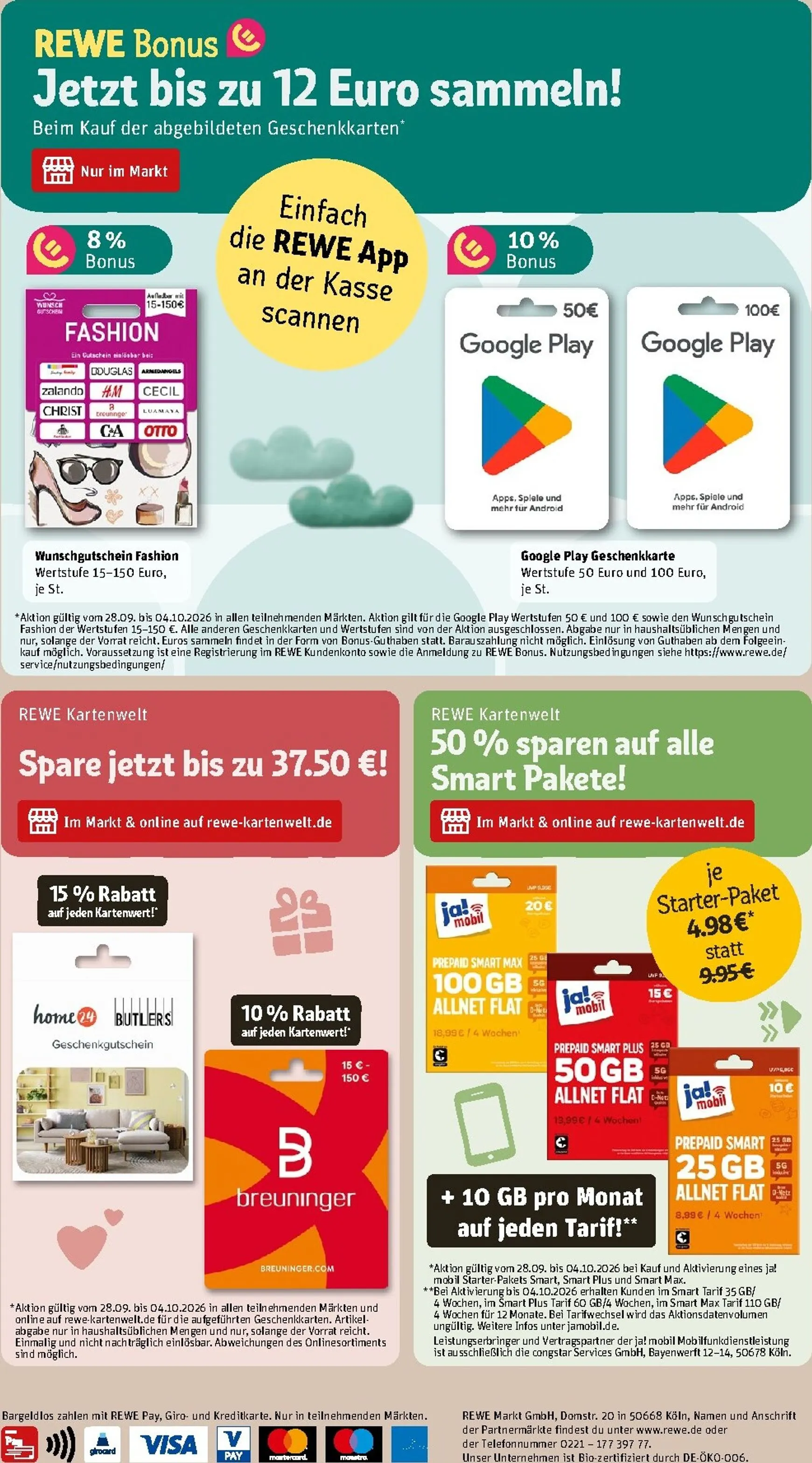 Die REWE Jubelwochen Mega Angebote, mega sparen! von 28. September bis 4. Oktober 2026 - Prospekt seite 30