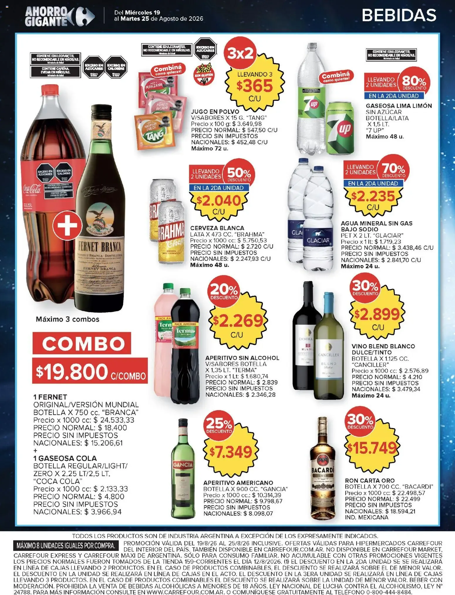 Ofertas de Carrefour Ahorro Gigante: Ofertas Hiper y Market 19 de agosto al 25 de agosto 2026 - Página 12 del catálogo