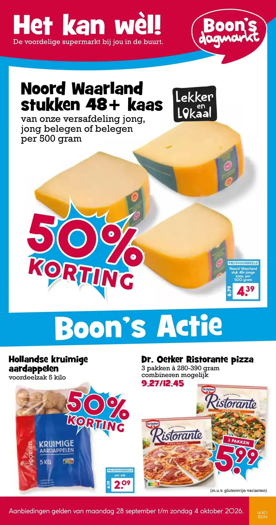 Boon`s Markt folder week 40 van 28 september tot 4 oktober 2026 - Folder pagina 1