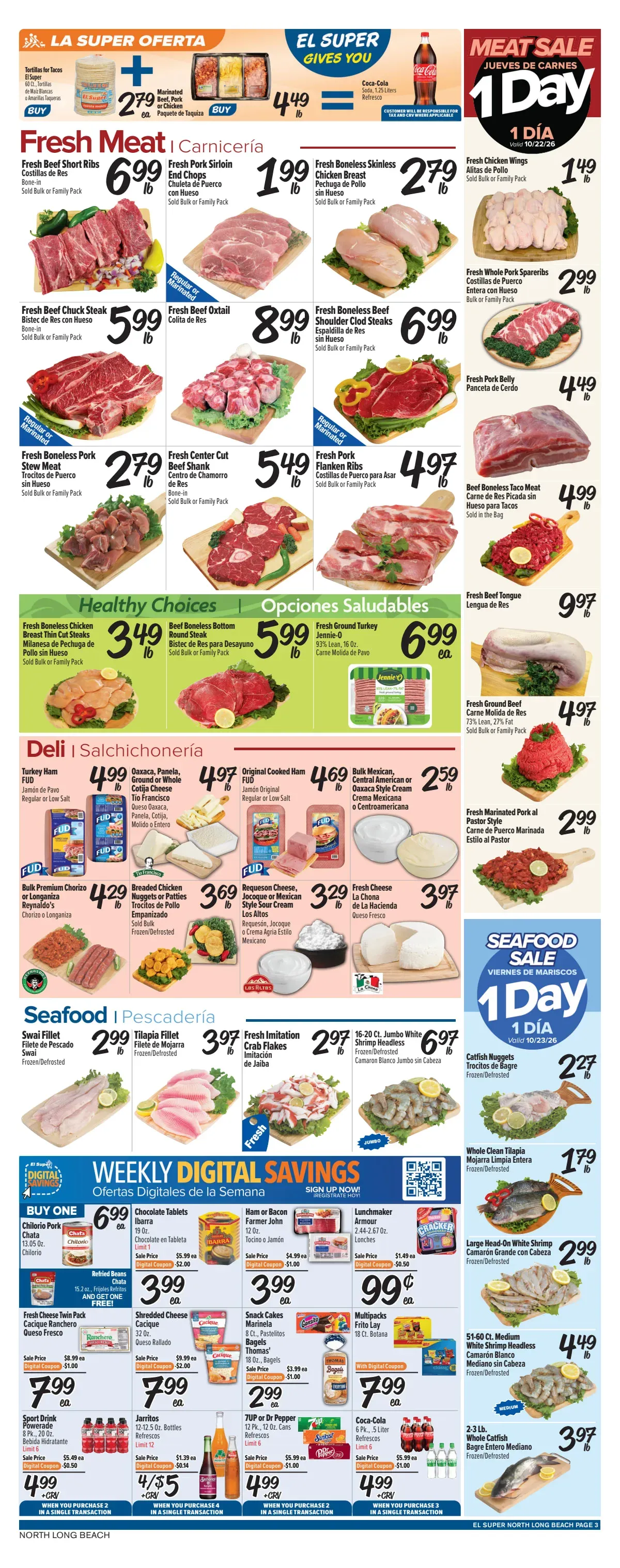 Weekly promotion Current El Super - North Long Beach leaflet valid from Wednesday 10/21/2026 to Tuesday 10/27/2026 spanning from October 21 to October 27 2026 - Page 3 for Catalogue 365
